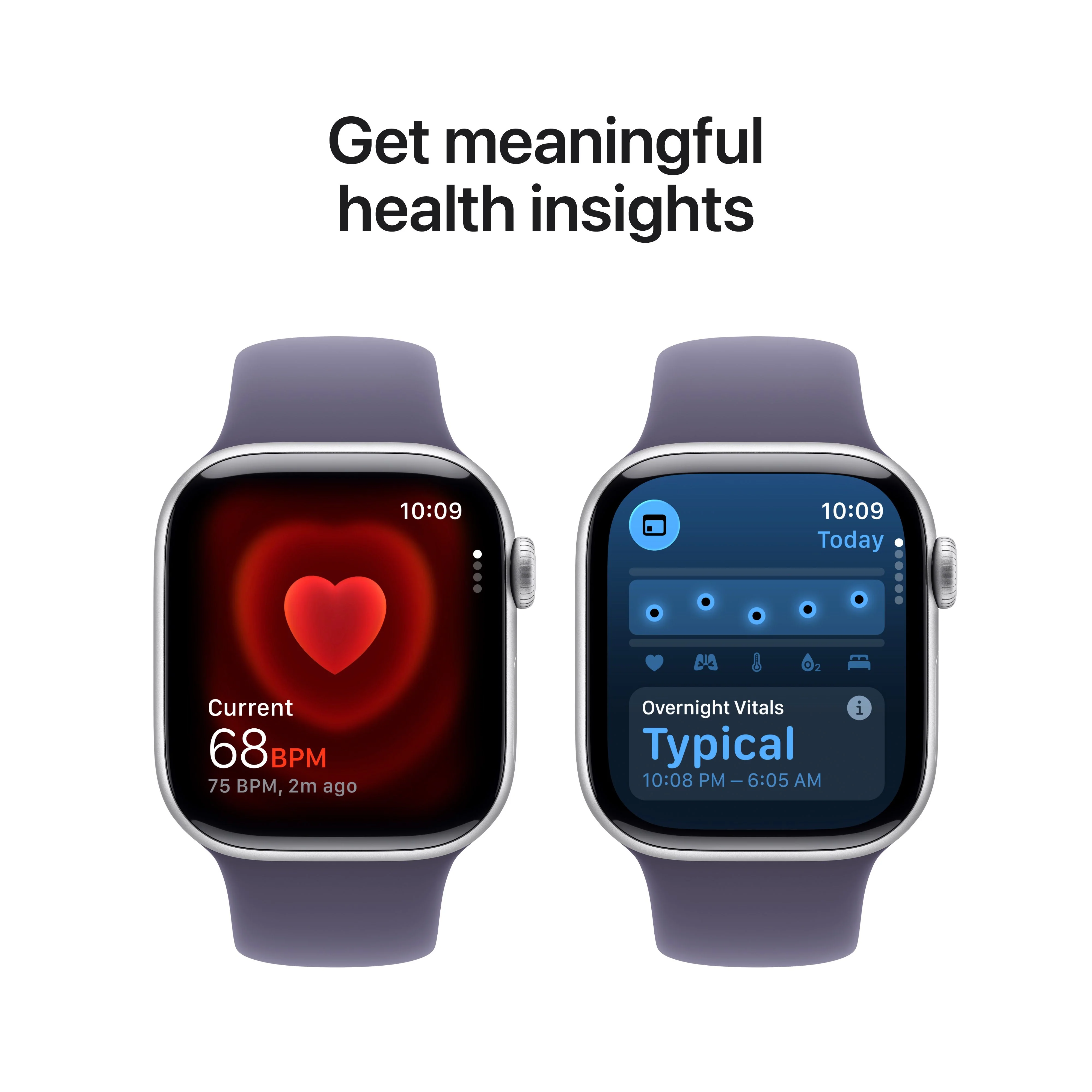 Apple Watch Series 11 GPS + Cellular 42mm Silver Aluminium Case with Purple Fog Sport Band - S/M - Image 5