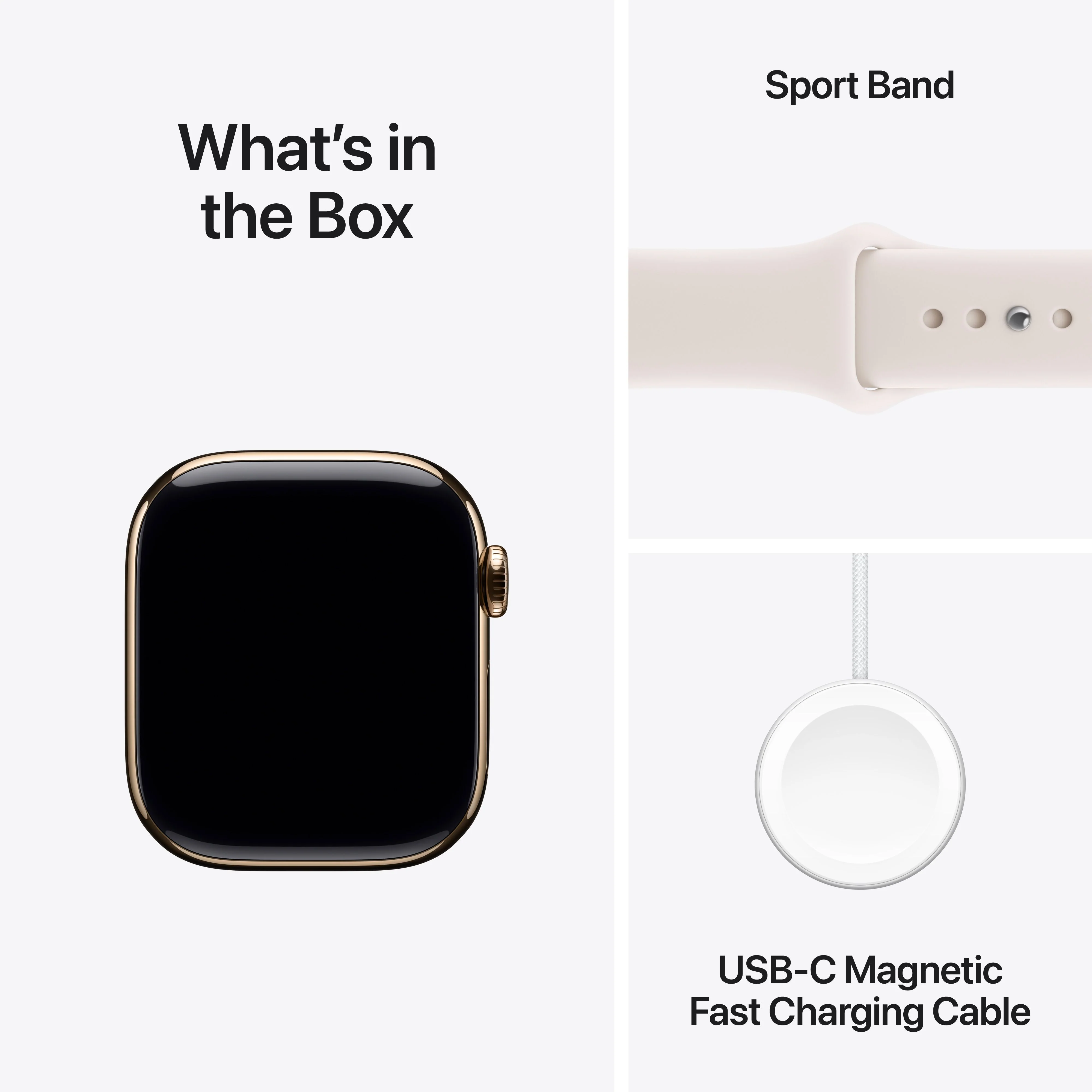Apple Watch Series 11 GPS + Cellular 42mm Gold Titanium Case with Light Blush Sport Band - M/L - Image 8