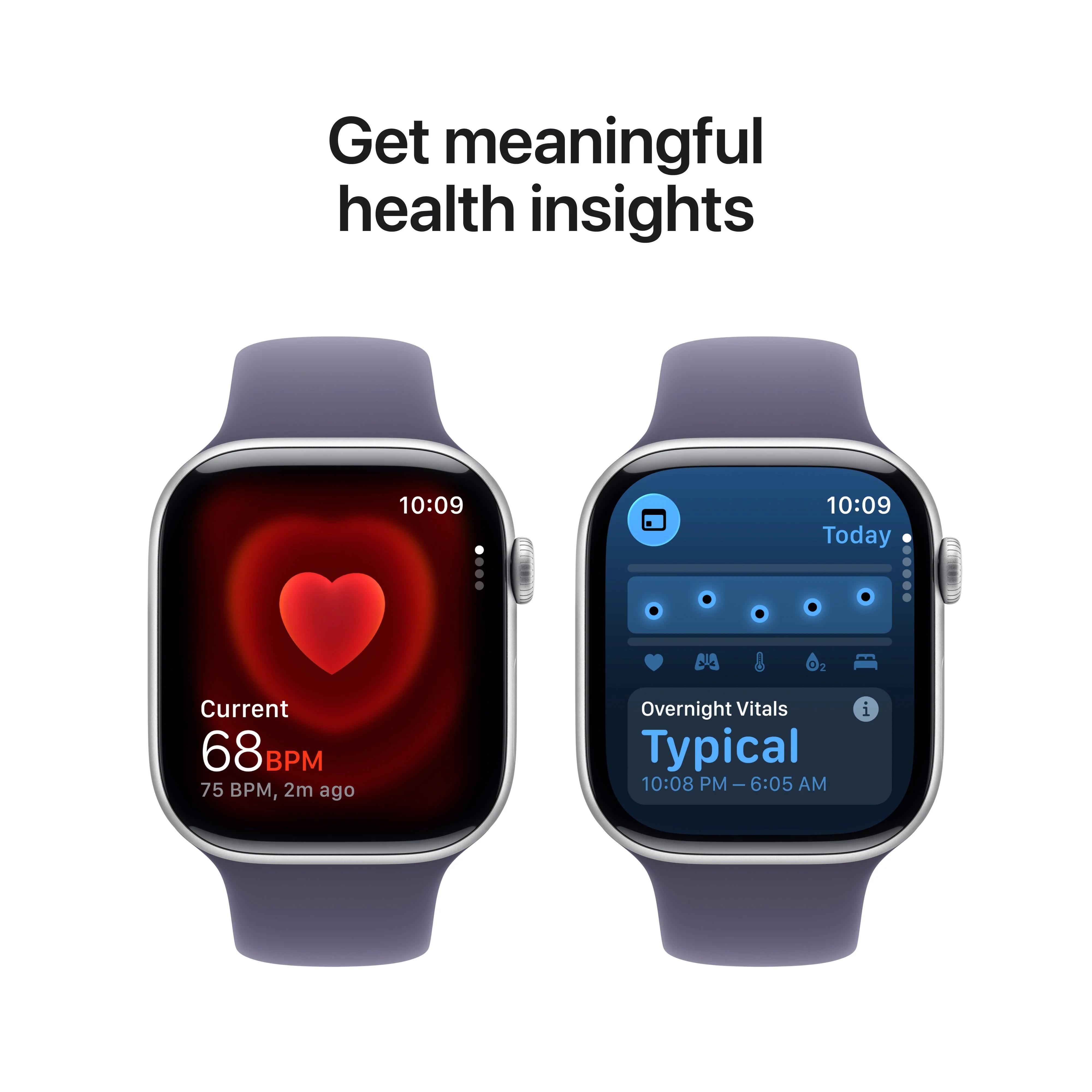 Apple Watch Series 11 GPS + Cellular 46mm Silver Aluminium Case with Purple Fog Sport Band - M/L - Image 5