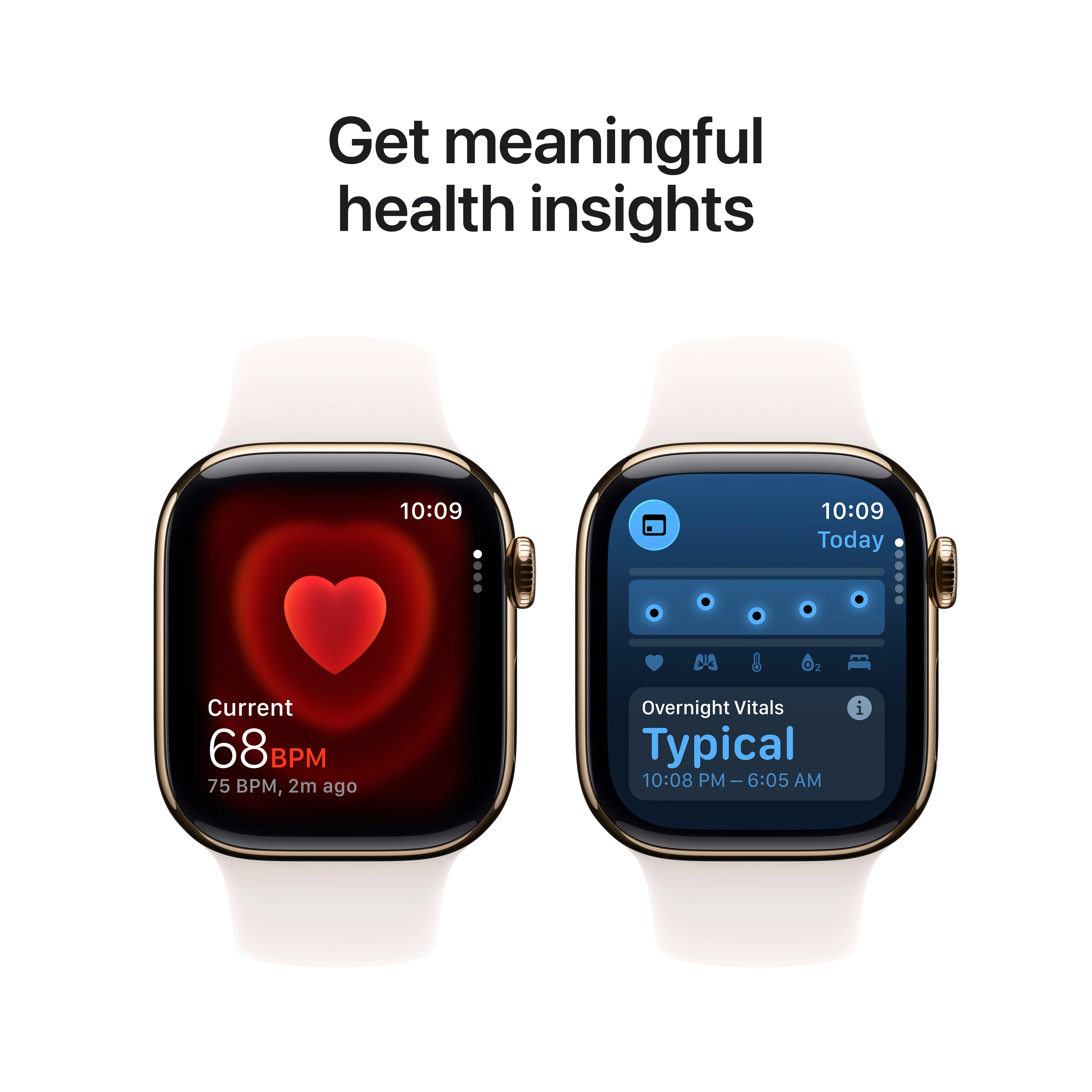 Apple Watch Series 11 GPS + Cellular 46mm Gold Titanium Case with Light Blush Sport Band - S/M - Image 5