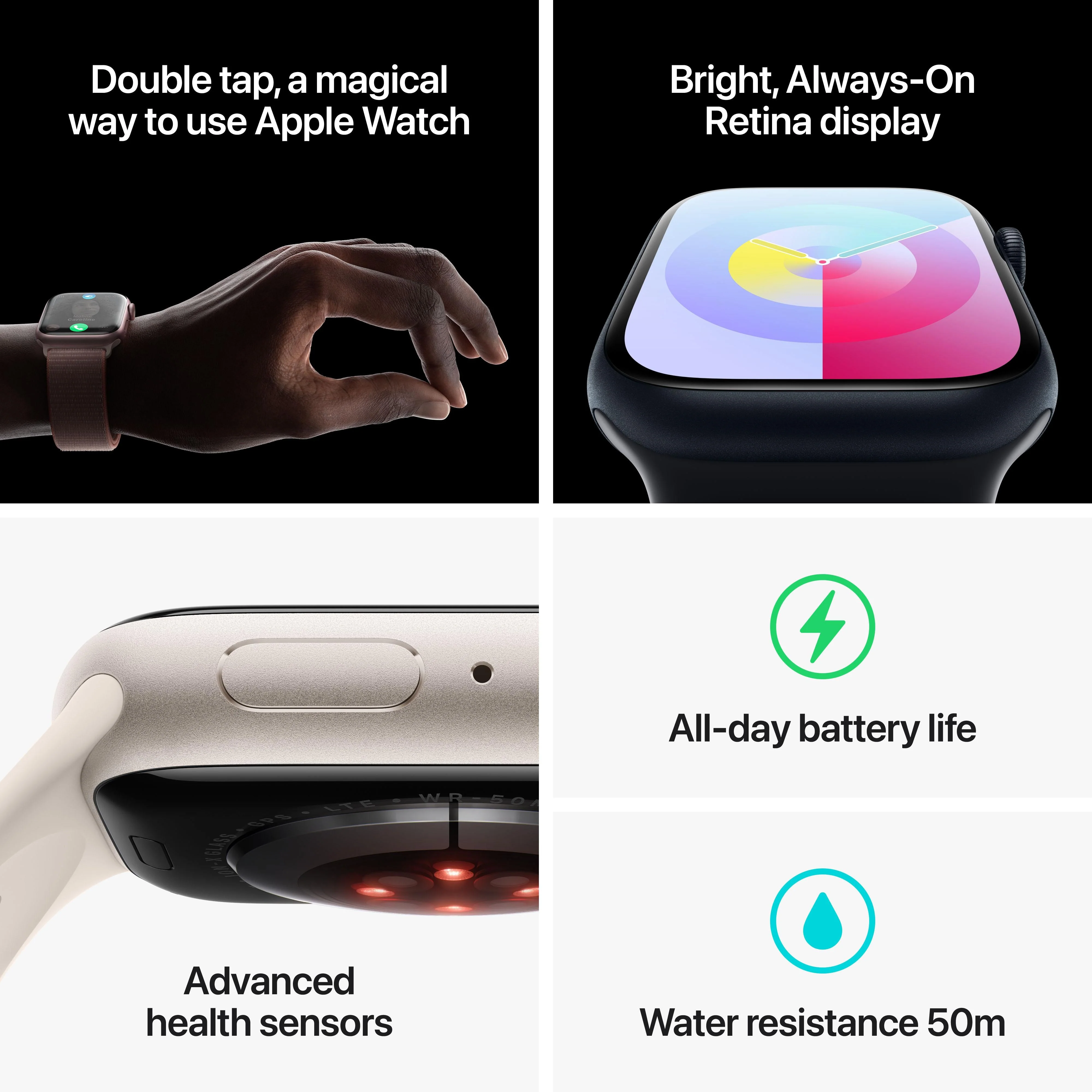 Apple Watch Series 9 GPS + Cellular 41mm Graphite Stainless Steel Case with Graphite Milanese Loop - Image 9