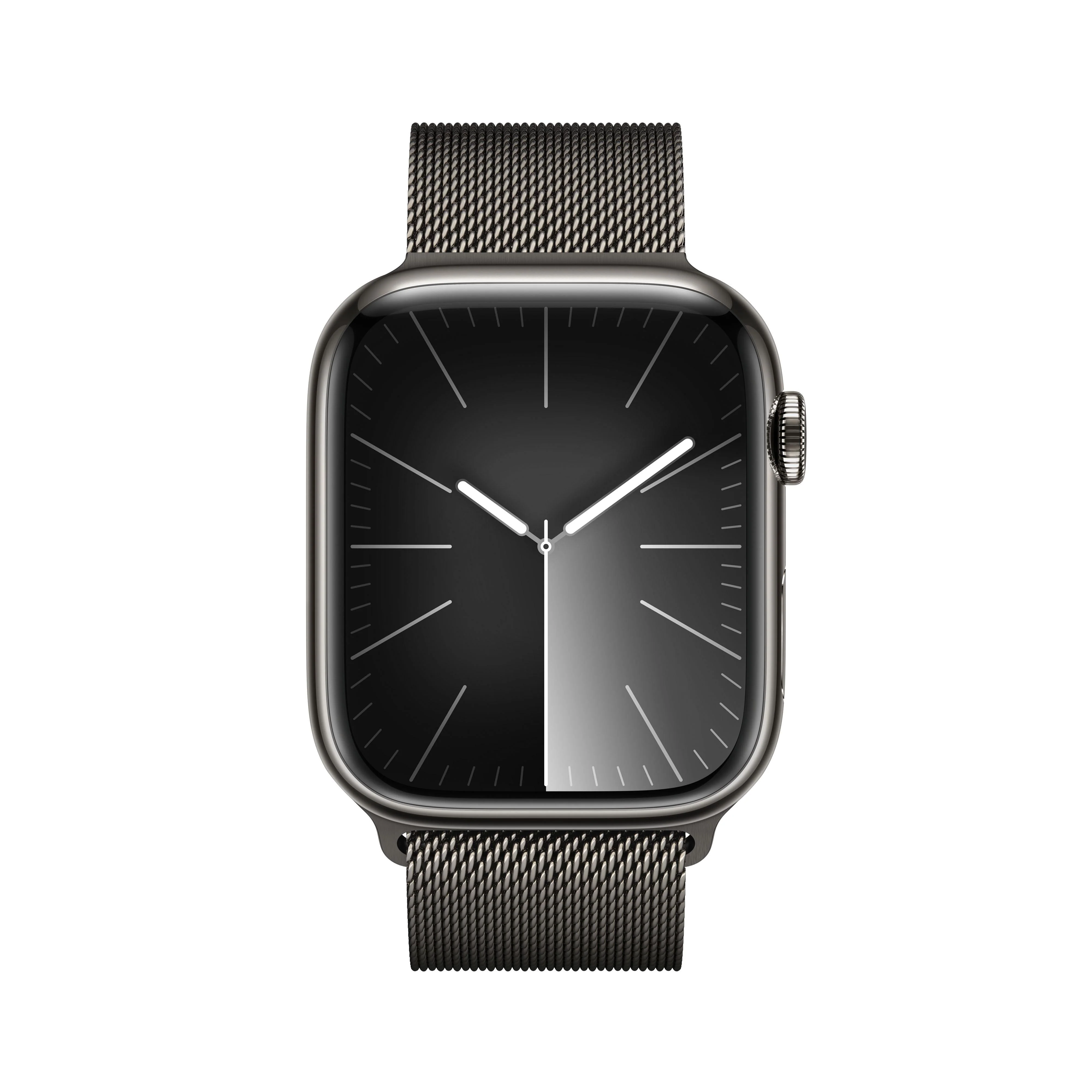 Apple Watch Series 9 GPS + Cellular 45mm Graphite Stainless Steel Case with Graphite Milanese Loop - Image 2