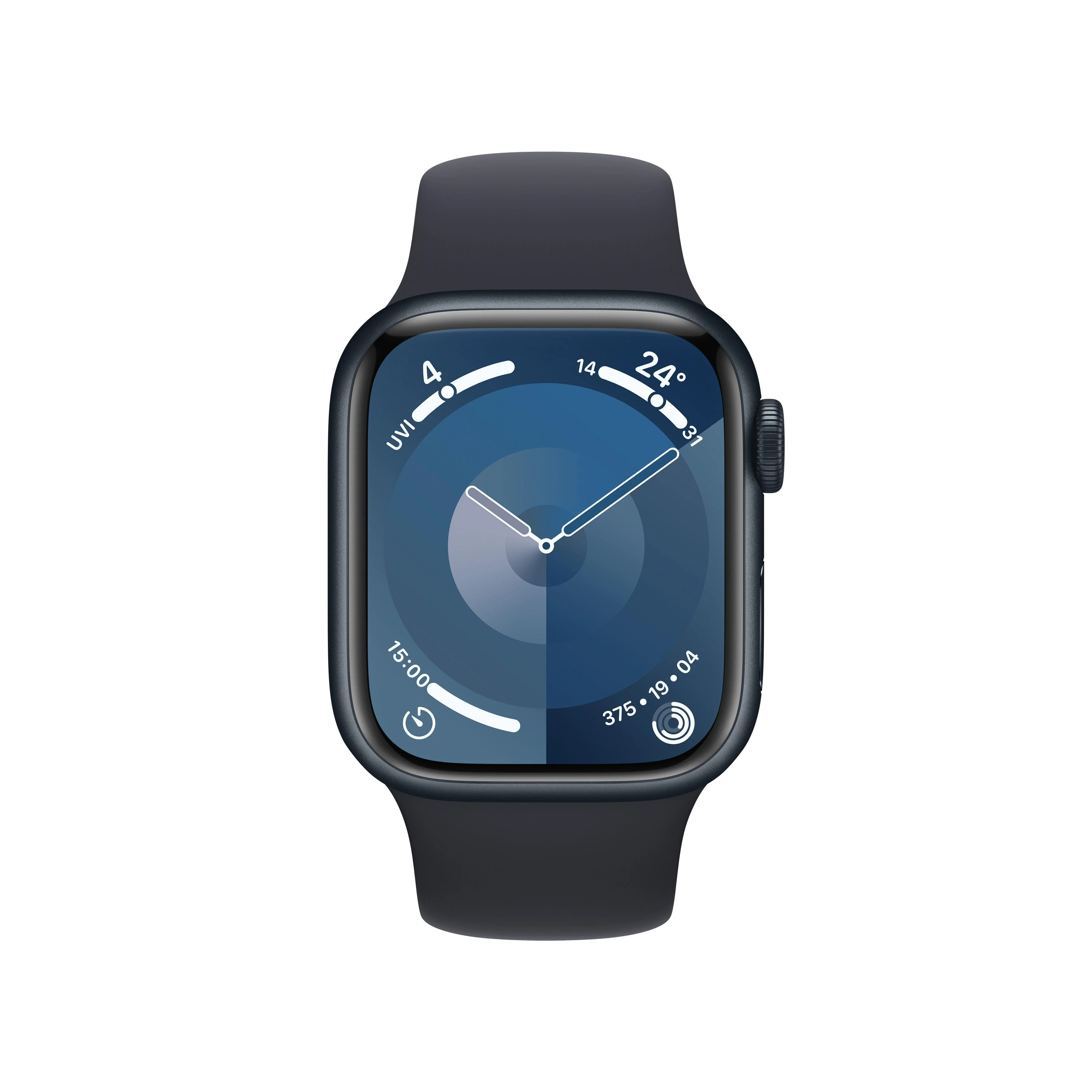 Apple Watch Series 9 GPS 41mm Midnight Aluminium Case with Midnight Sport Band - M/L - Image 2