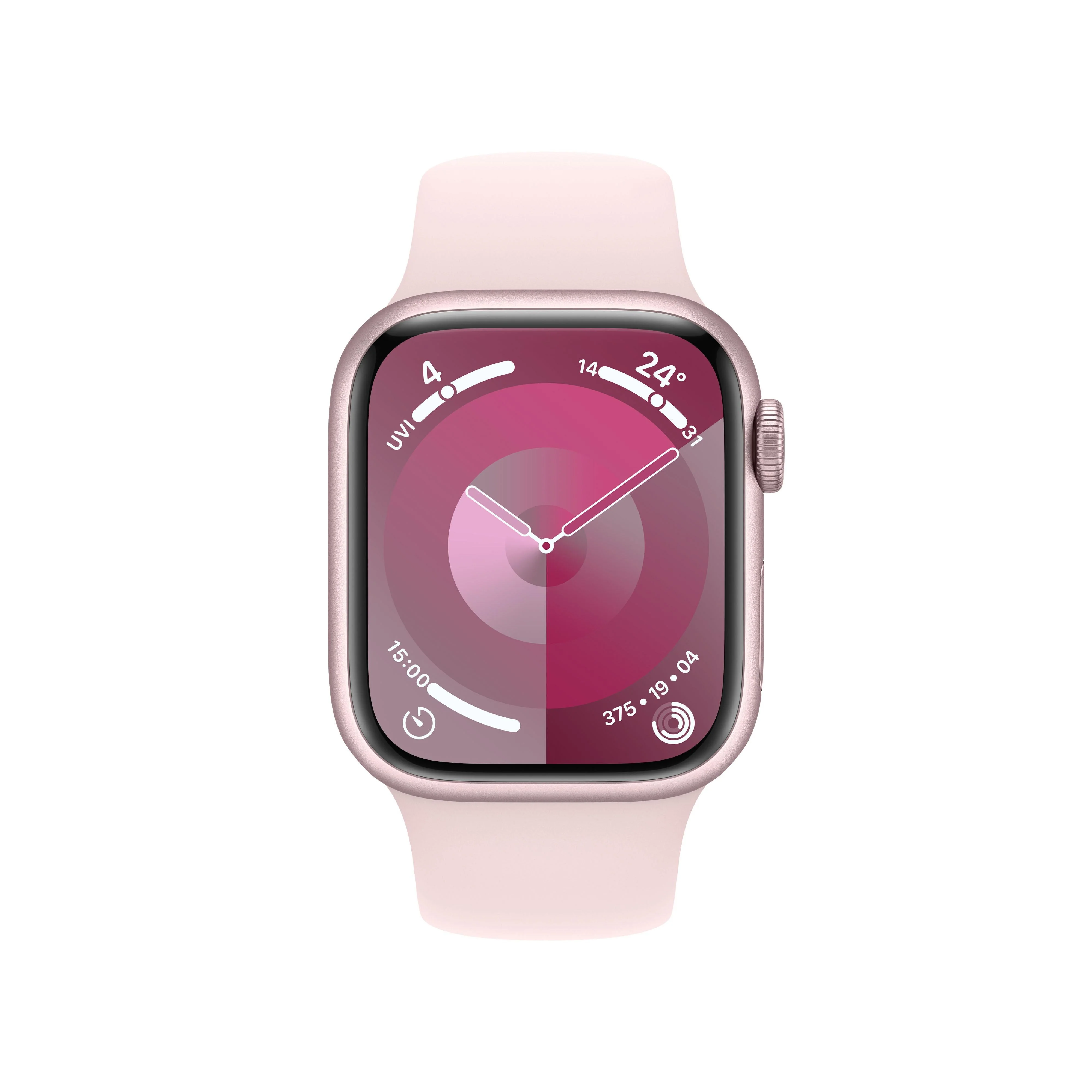 Apple Watch Series 9 GPS 41mm Pink Aluminium Case with Light Pink Sport Band - M/L - Image 2