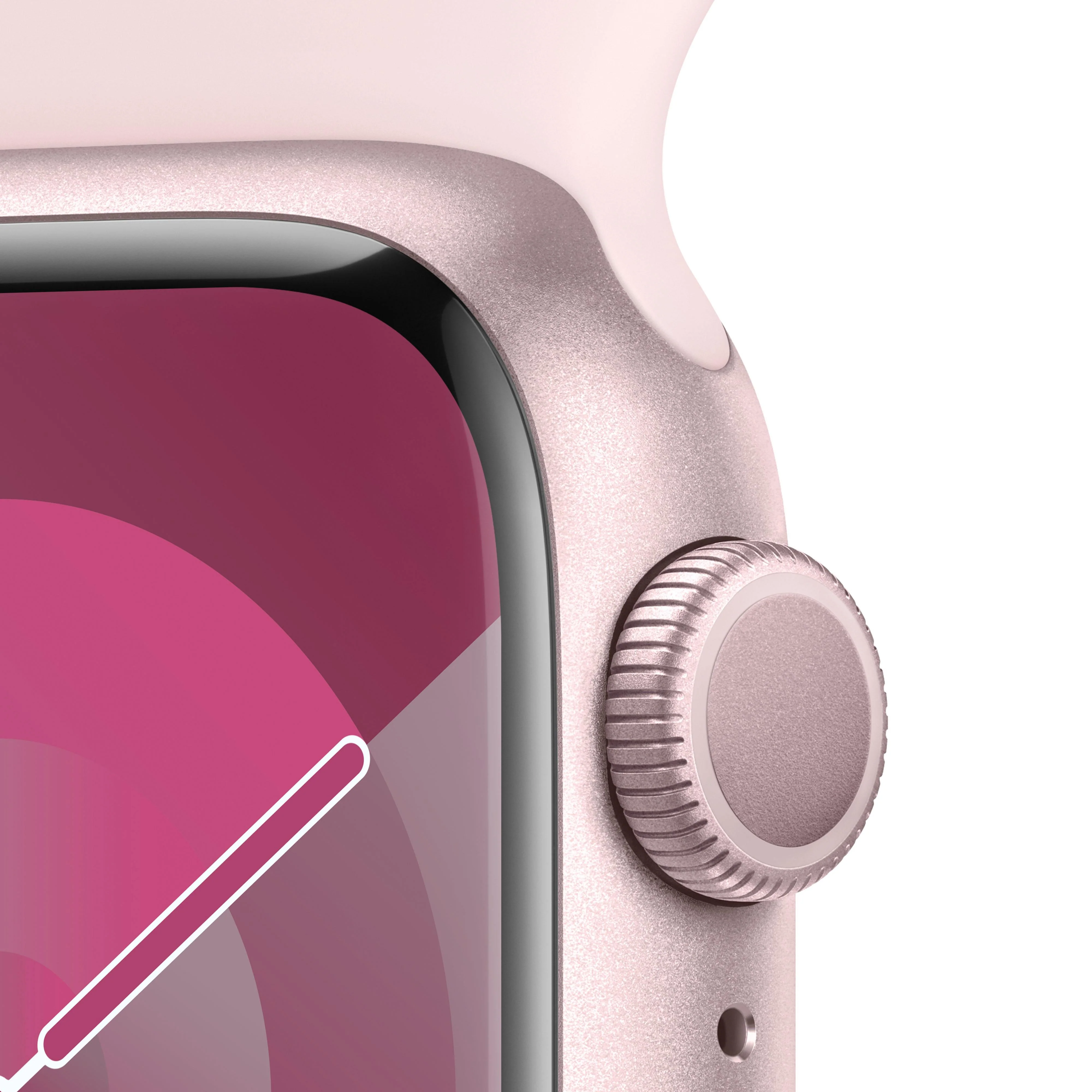 Apple Watch Series 9 GPS 41mm Pink Aluminium Case with Light Pink Sport Band - M/L - Image 3