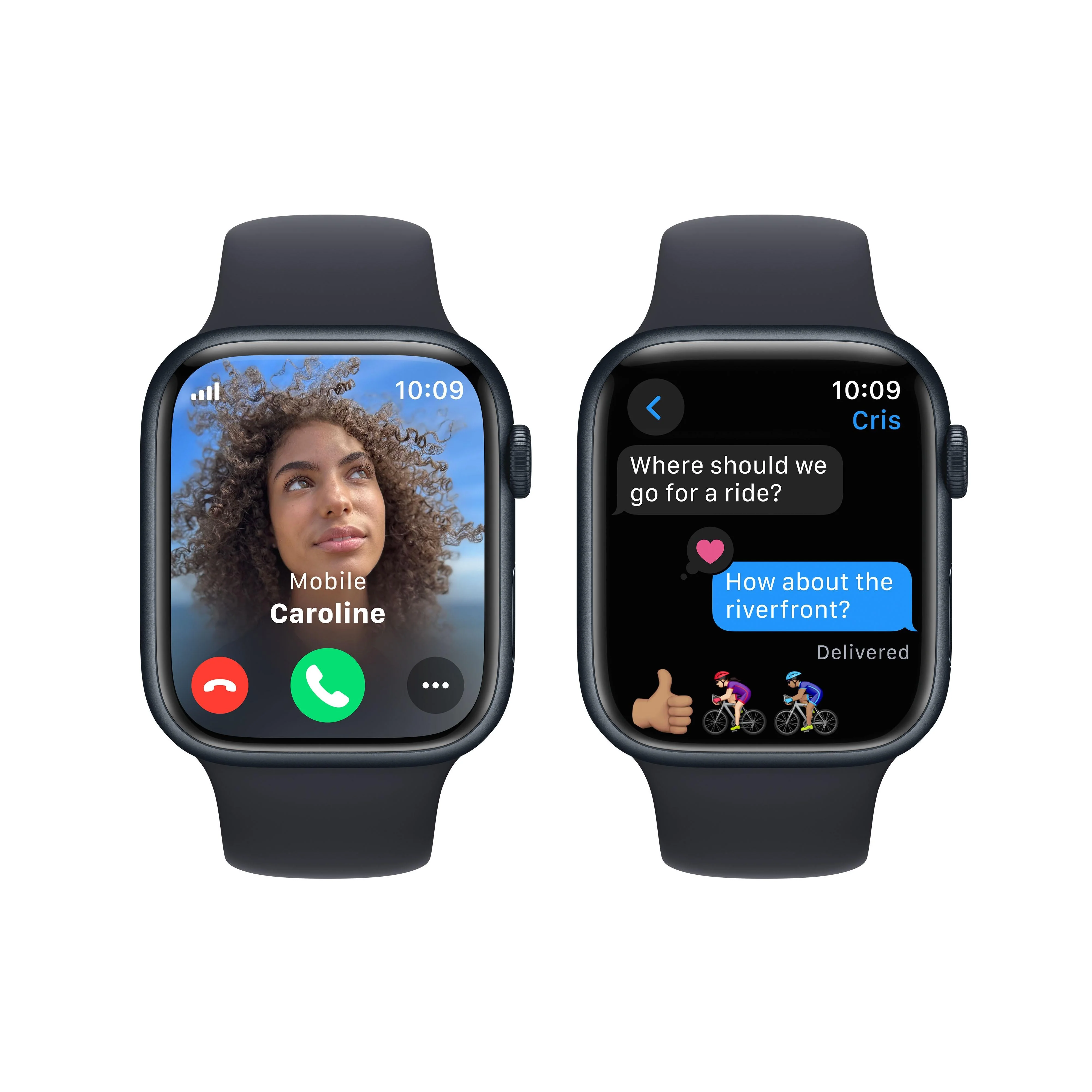 Apple Watch Series 9 GPS + Cellular 45mm Midnight Aluminium Case with Midnight Sport Band - M/L - Image 6