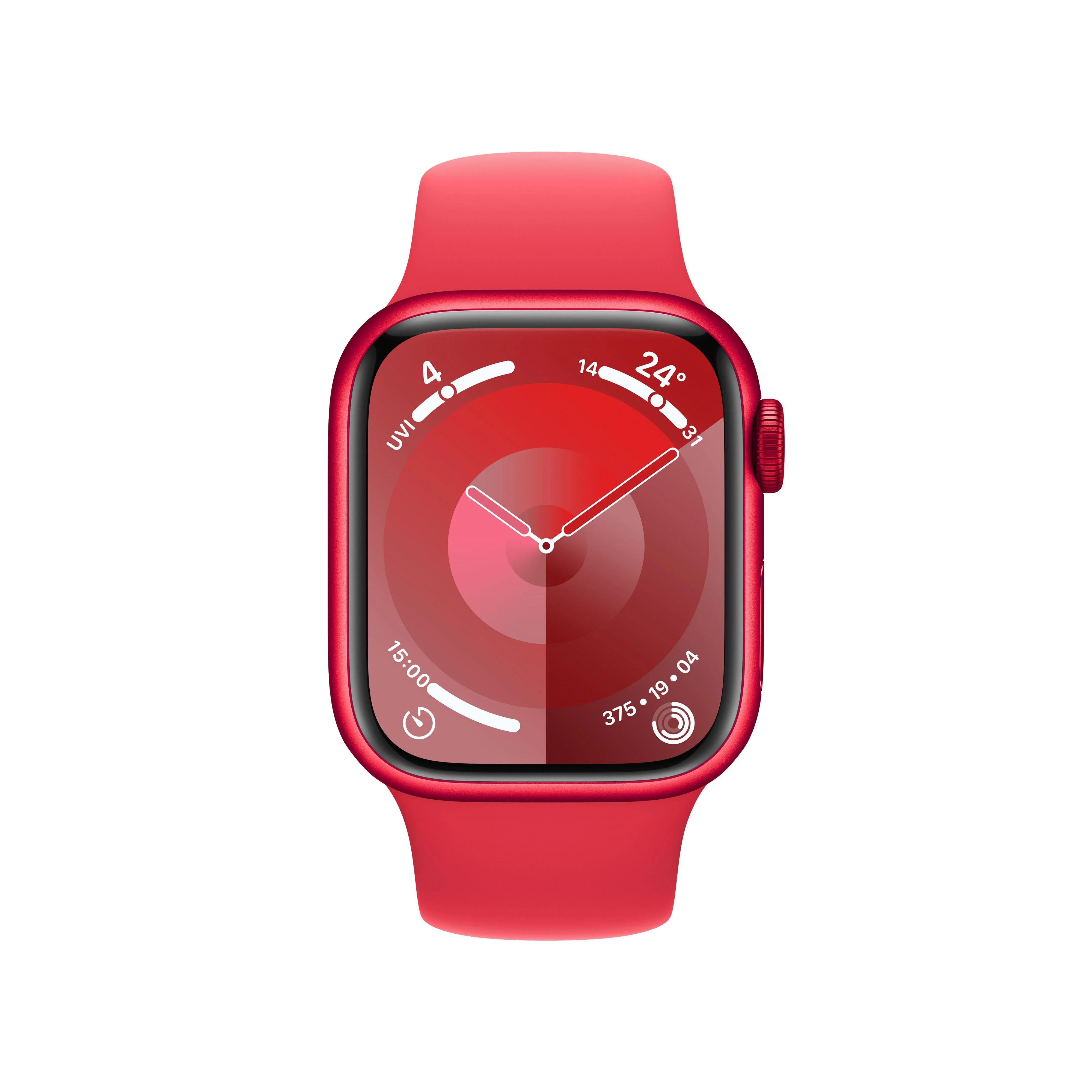 Apple Watch Series 9 GPS 41mm (PRODUCT)RED Aluminium Case with (PRODUCT)RED Sport Band - M/L - Image 2