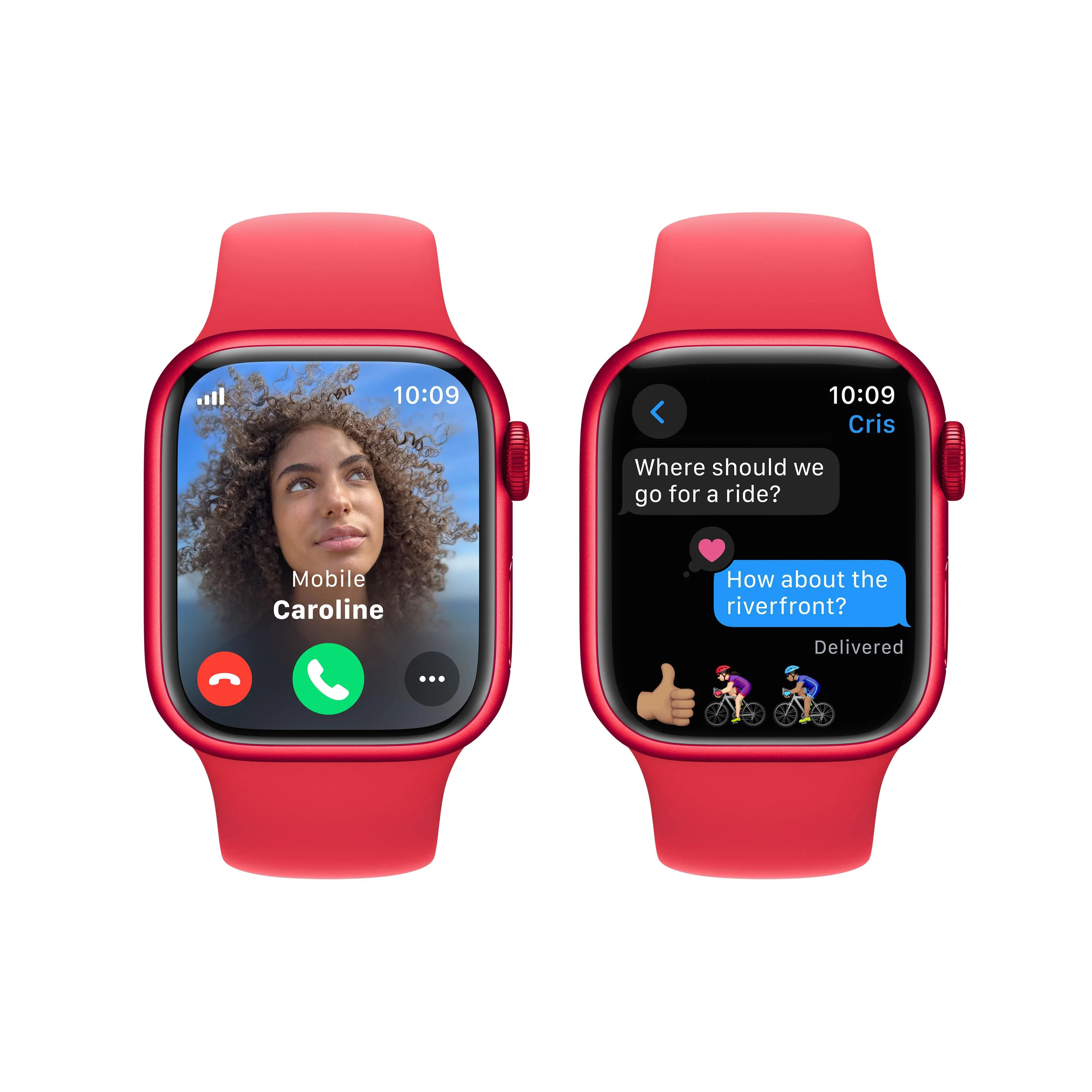 Apple Watch Series 9 GPS + Cellular 41mm (PRODUCT)RED Aluminium Case with (PRODUCT)RED Sport Band - S/M - Image 6