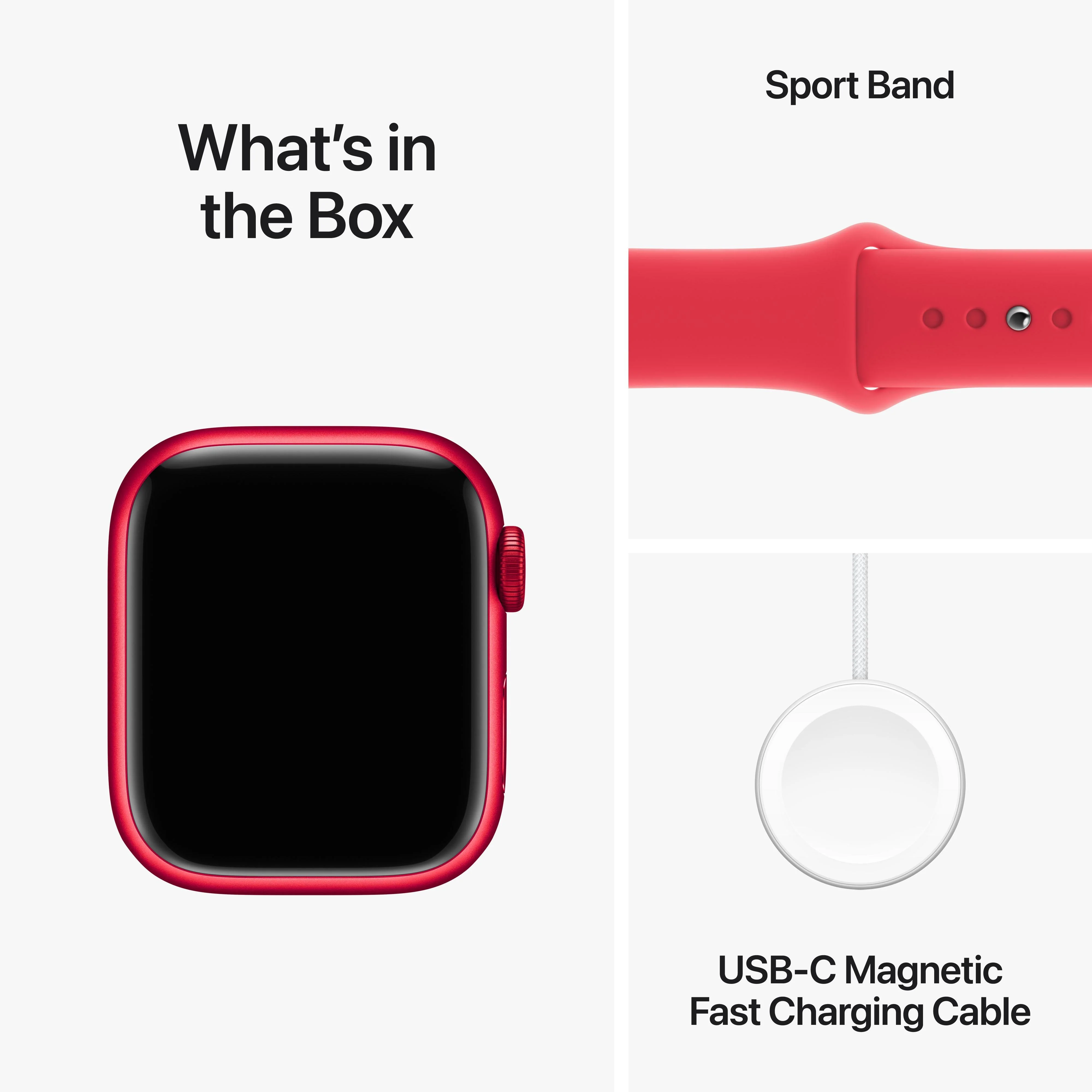 Apple Watch Series 9 GPS + Cellular 41mm (PRODUCT)RED Aluminium Case with (PRODUCT)RED Sport Band - M/L - Image 10