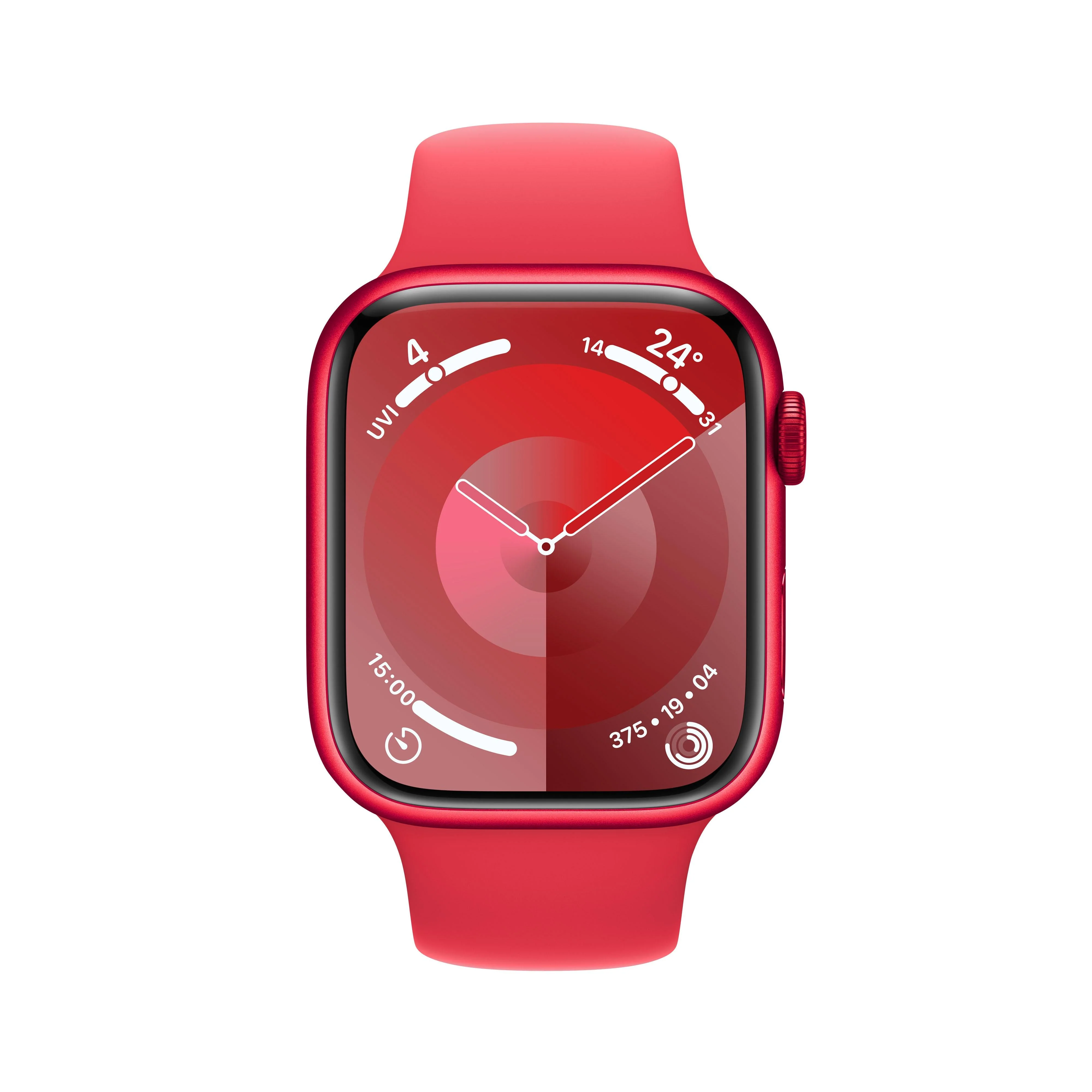 Apple Watch Series 9 GPS + Cellular 45mm (PRODUCT)RED Aluminium Case with (PRODUCT)RED Sport Band - S/M - Image 2