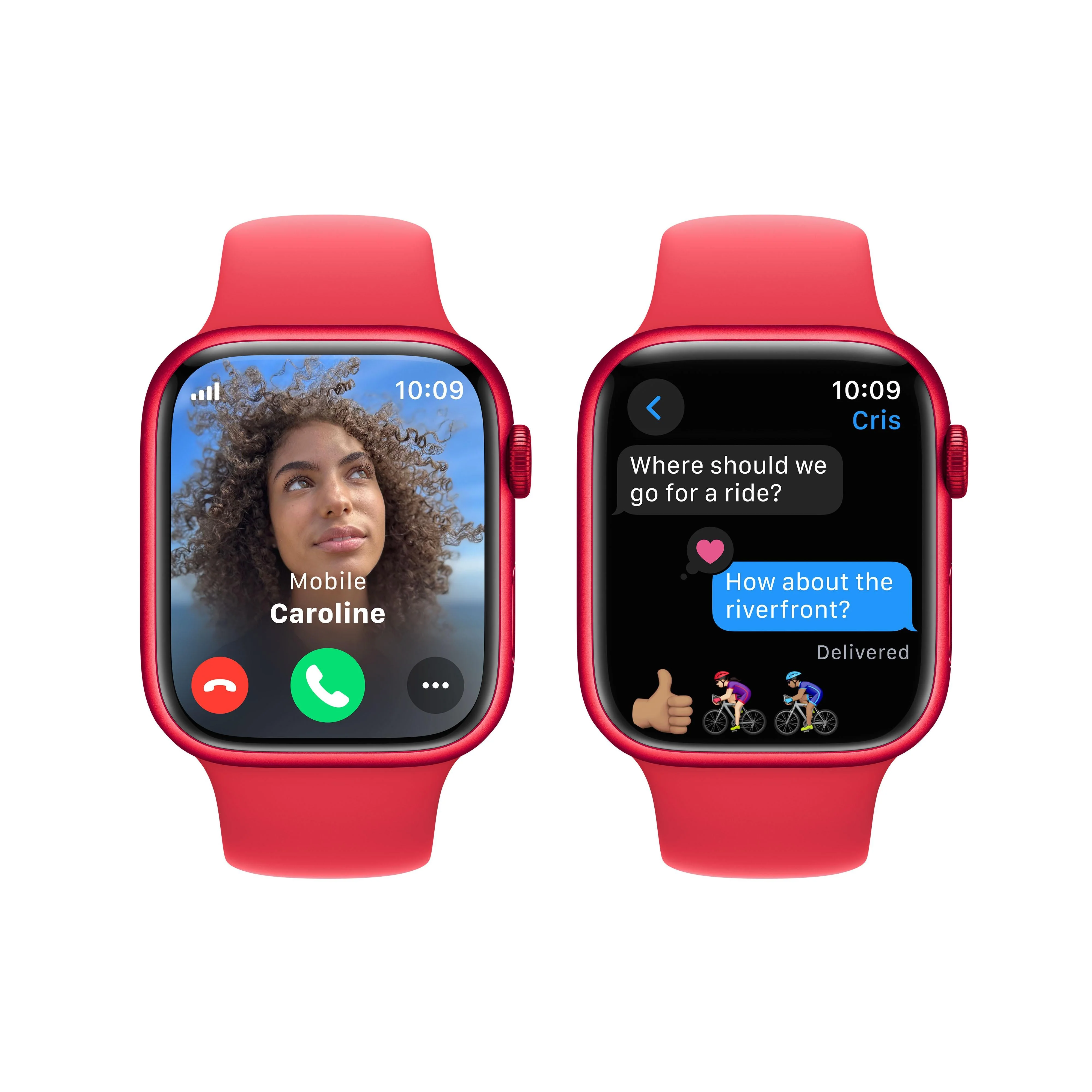 Apple Watch Series 9 GPS + Cellular 45mm (PRODUCT)RED Aluminium Case with (PRODUCT)RED Sport Band - M/L - Image 6