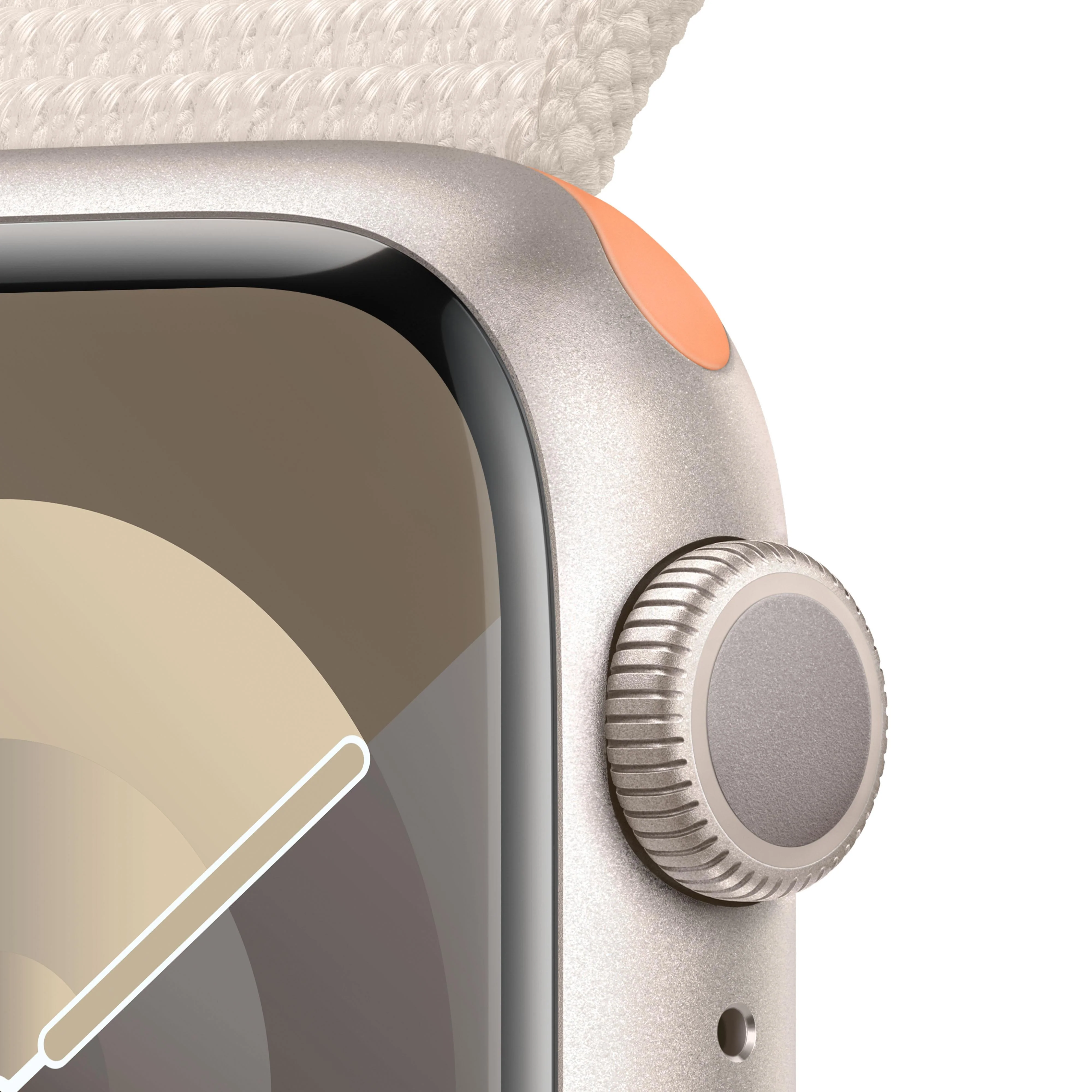 Apple Watch Series 9 GPS 41mm Starlight Aluminium Case with Starlight Sport Loop - Image 3