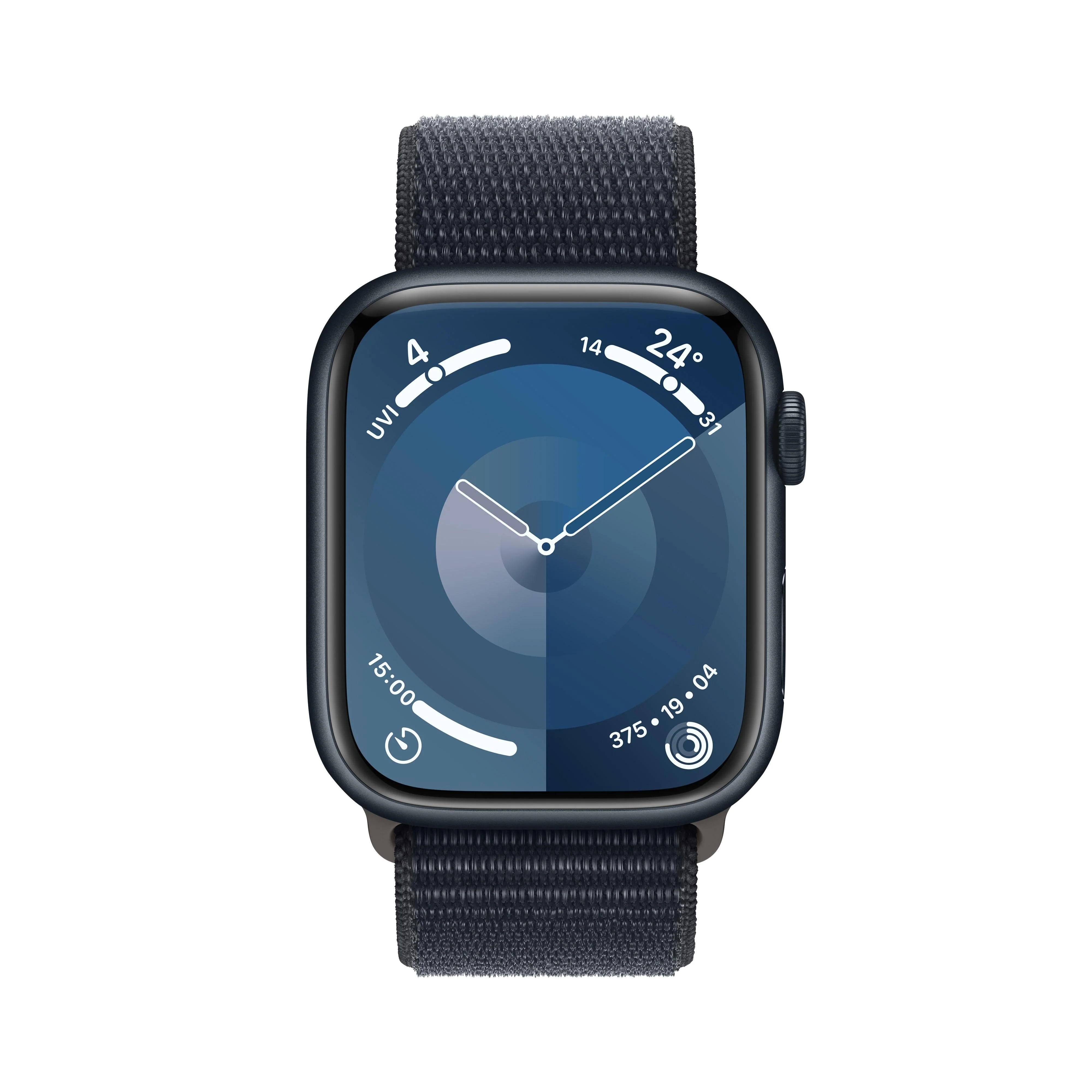 Apple Watch Series 9 GPS 45mm Midnight Aluminium Case with Midnight Sport Loop - Image 2