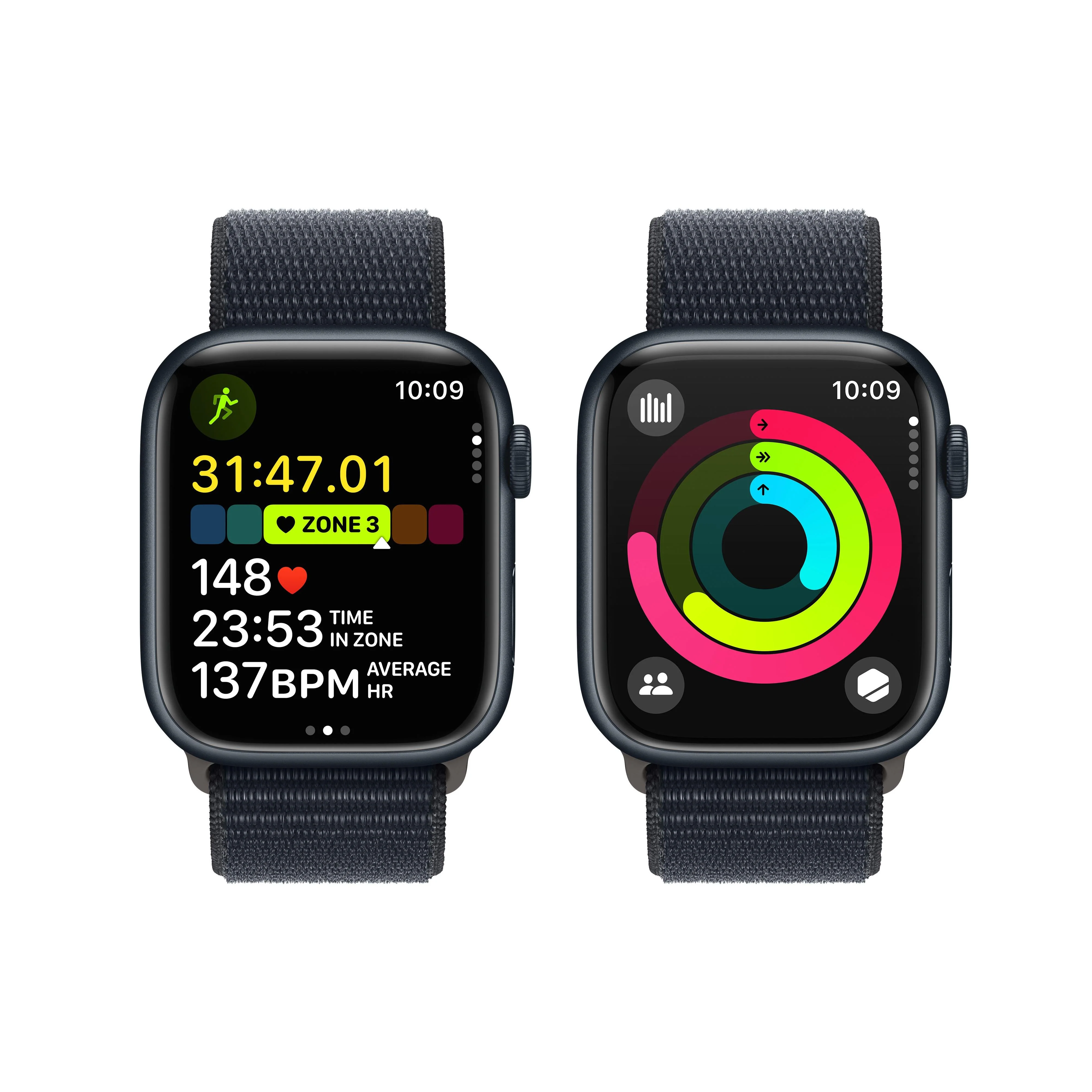 Apple Watch Series 9 GPS 45mm Midnight Aluminium Case with Midnight Sport Loop - Image 8