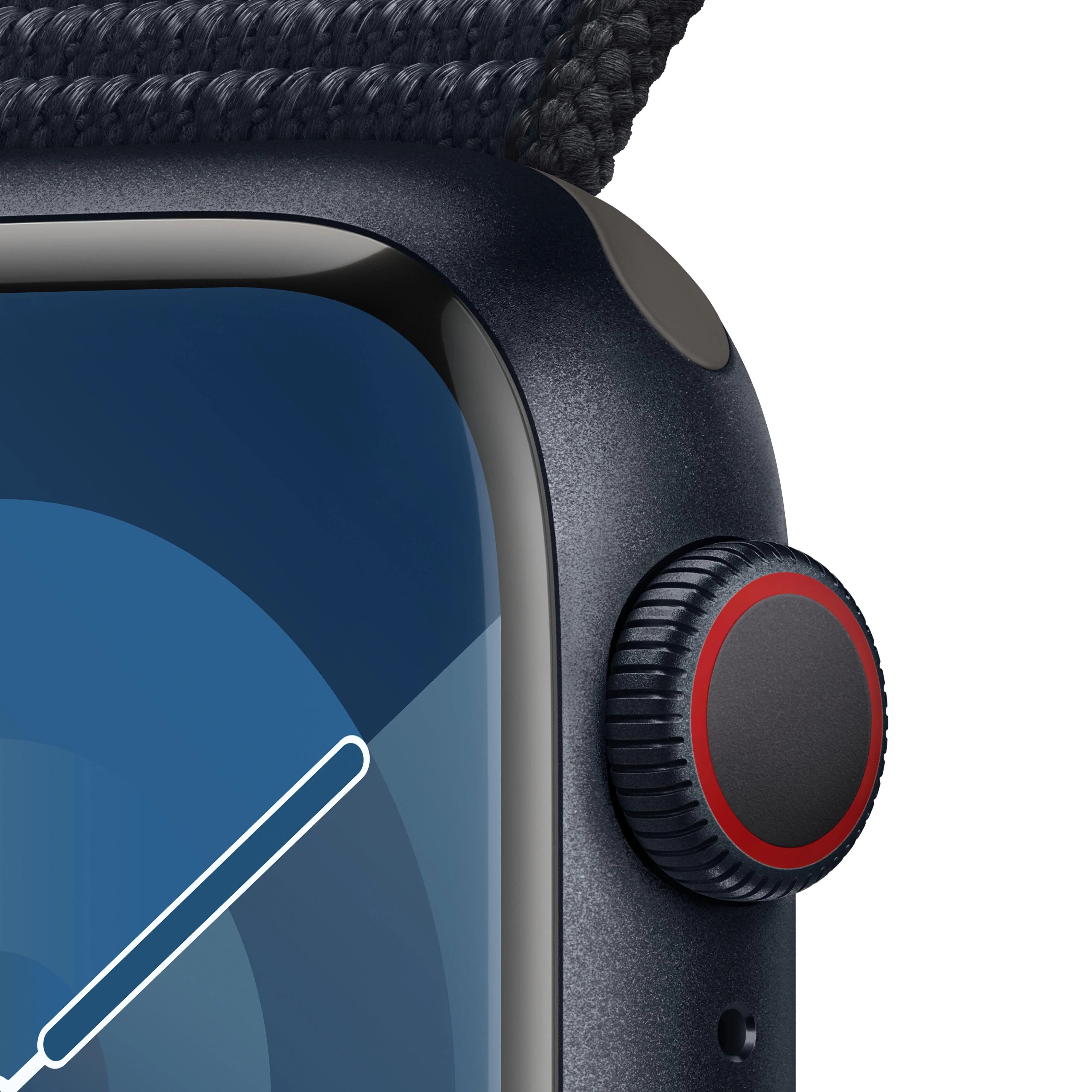 Apple Watch Series 9 GPS + Cellular 41mm Midnight Aluminium Case with Midnight Sport Loop - Image 3