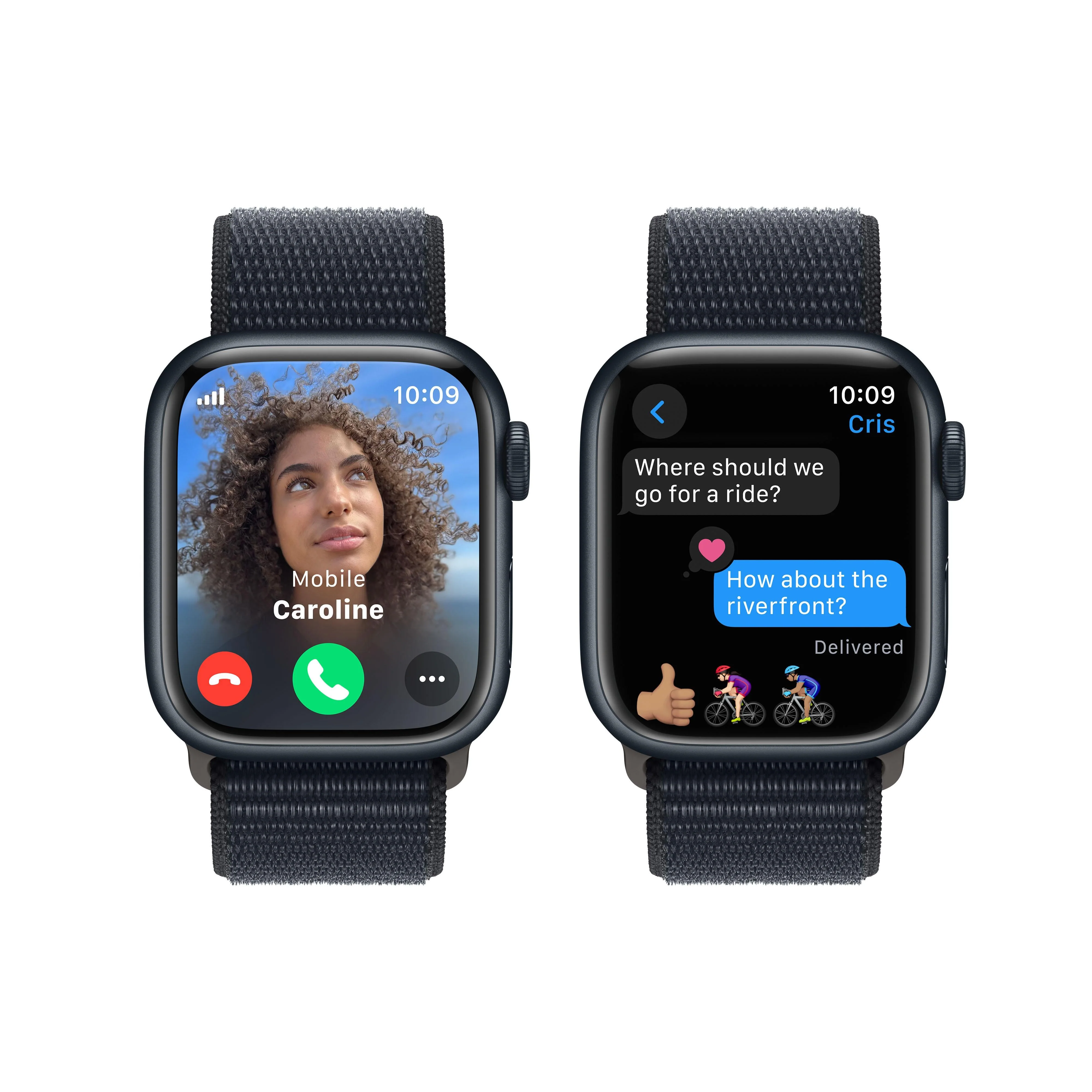 Apple Watch Series 9 GPS + Cellular 41mm Midnight Aluminium Case with Midnight Sport Loop - Image 6