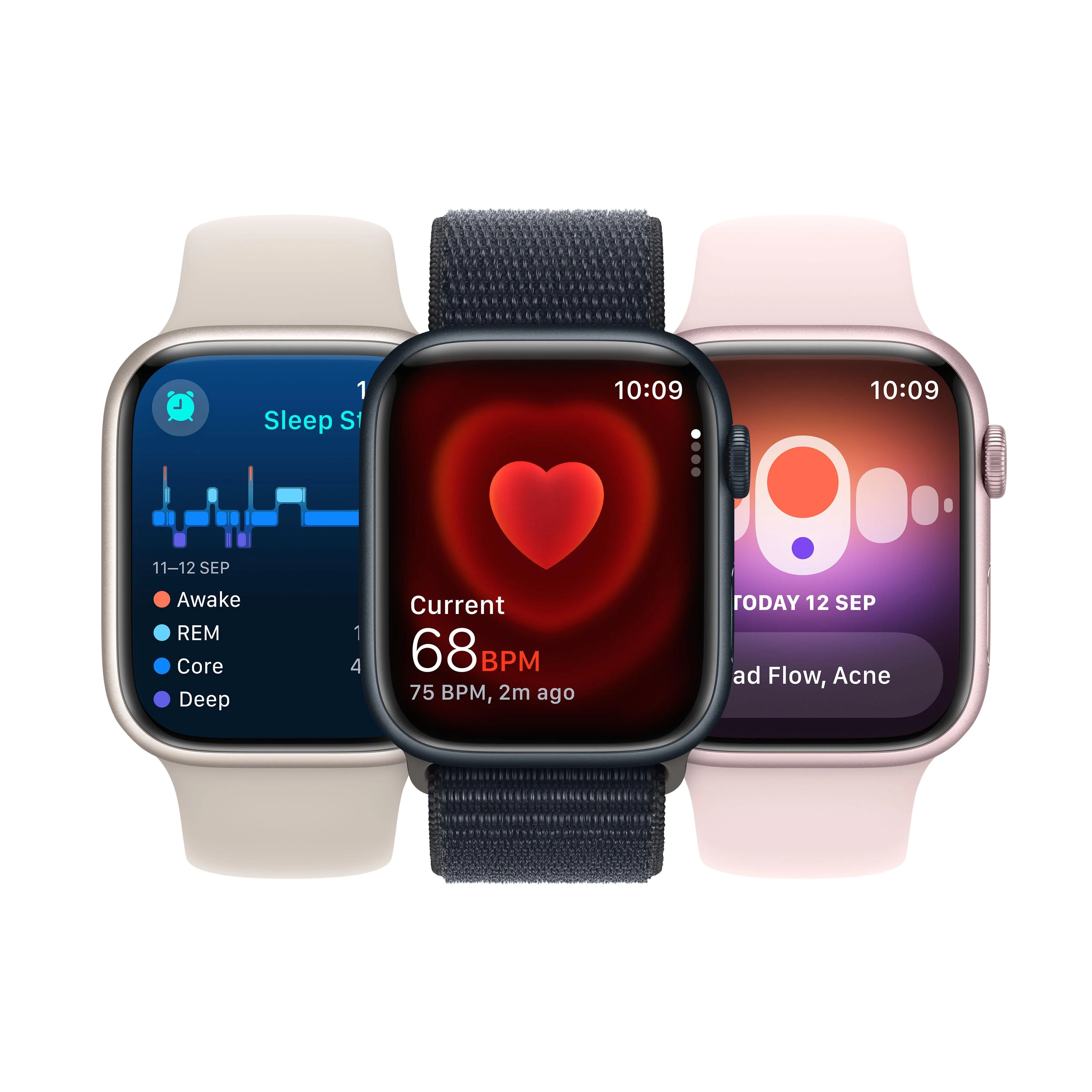 Apple Watch Series 9 GPS + Cellular 41mm Silver Aluminium Case with Winter Blue Sport Loop - Image 7