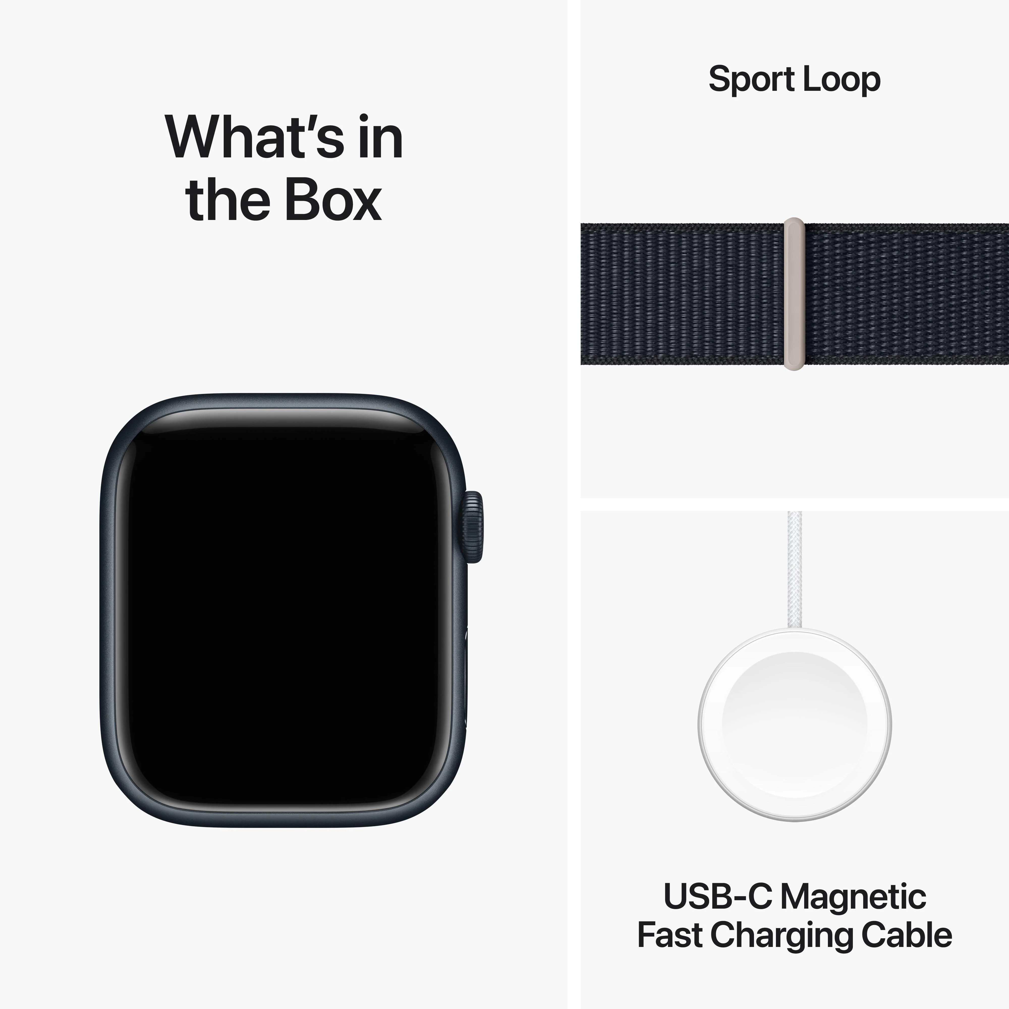 Apple Watch Series 9 GPS + Cellular 45mm Midnight Aluminium Case with Midnight Sport Loop - Image 10