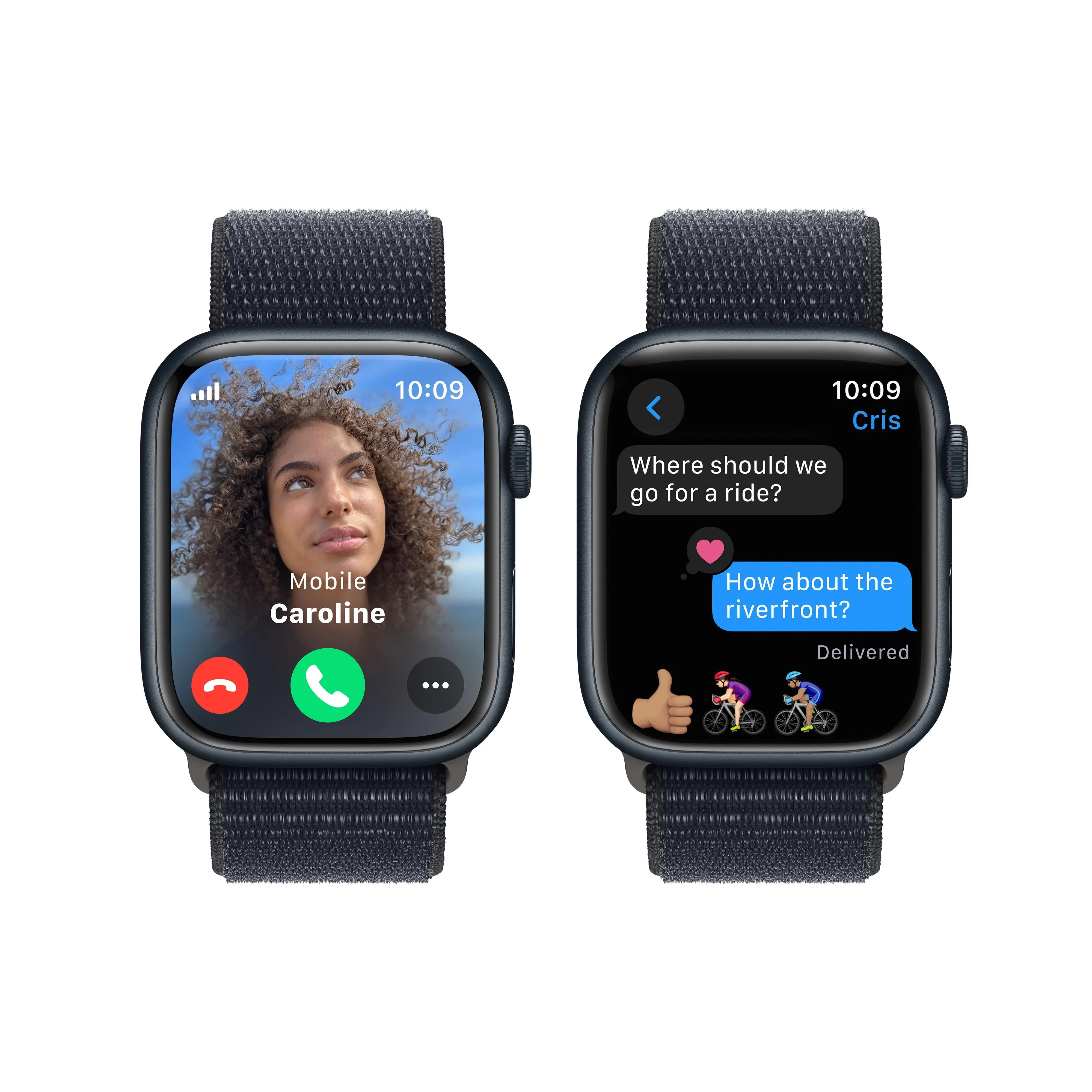 Apple Watch Series 9 GPS + Cellular 45mm Midnight Aluminium Case with Midnight Sport Loop - Image 6