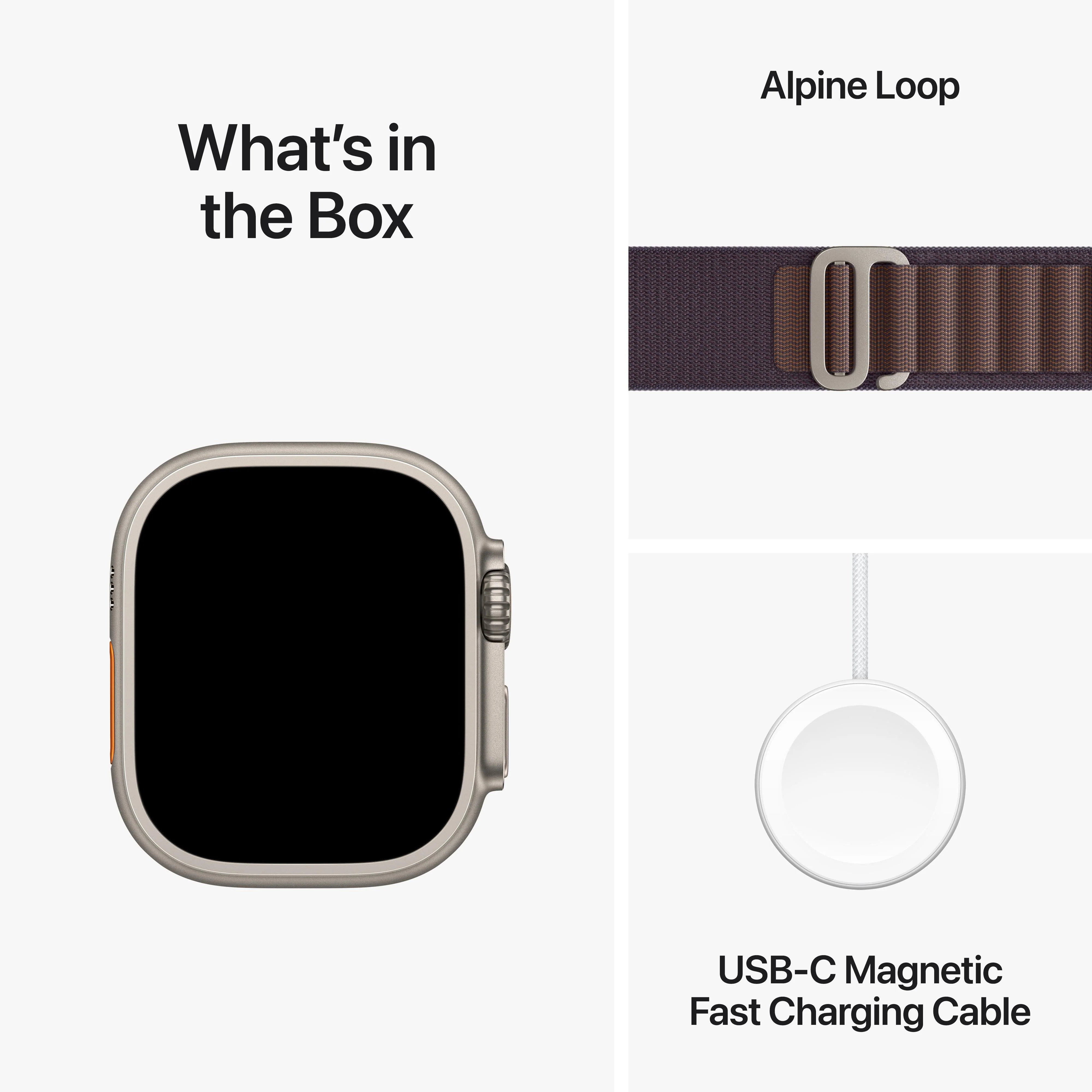 Apple Watch Ultra 2 GPS + Cellular 49mm Titanium Case with Indigo Alpine Loop - Small - Image 9