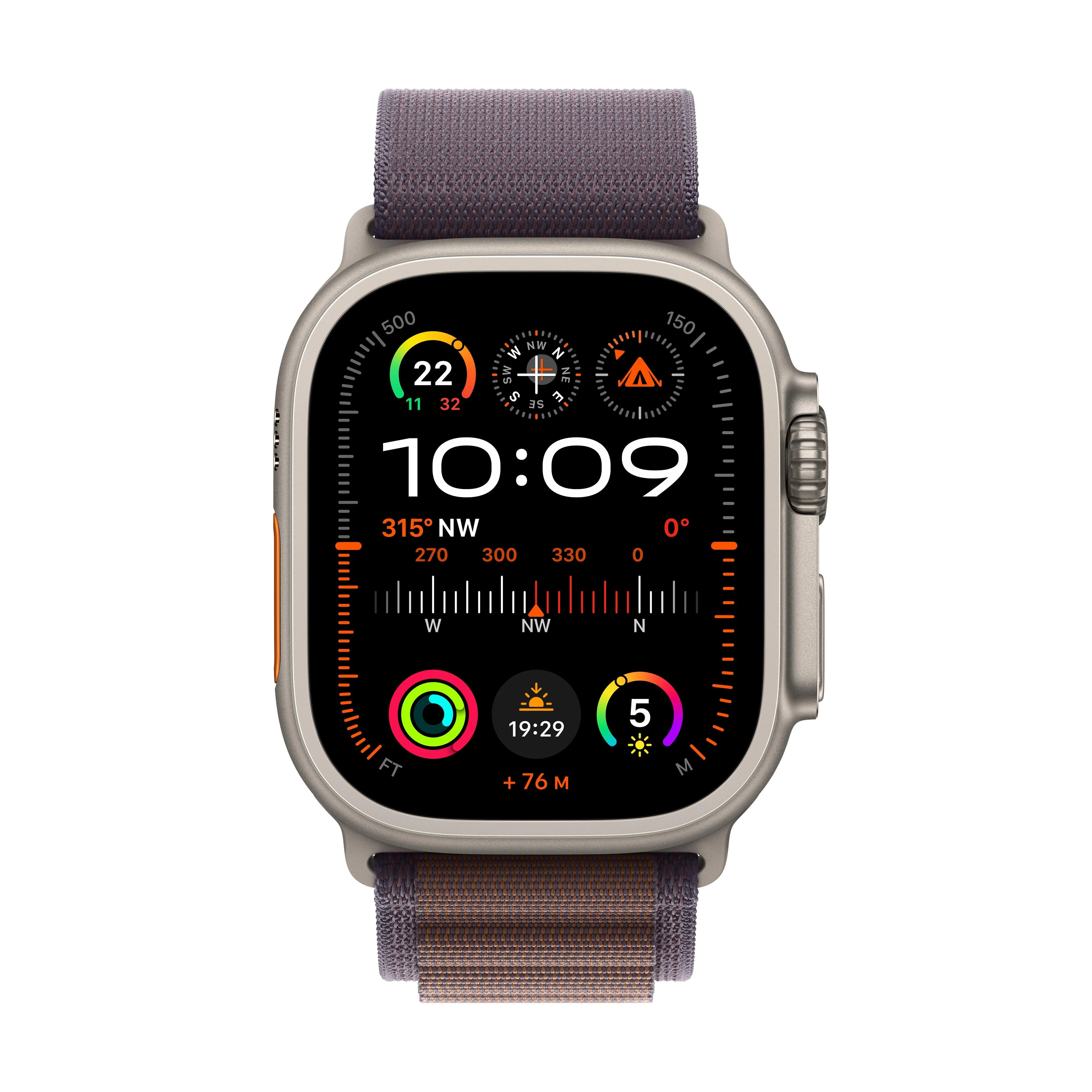 Apple Watch Ultra 2 GPS + Cellular 49mm Titanium Case with Indigo Alpine Loop - Medium - Image 2