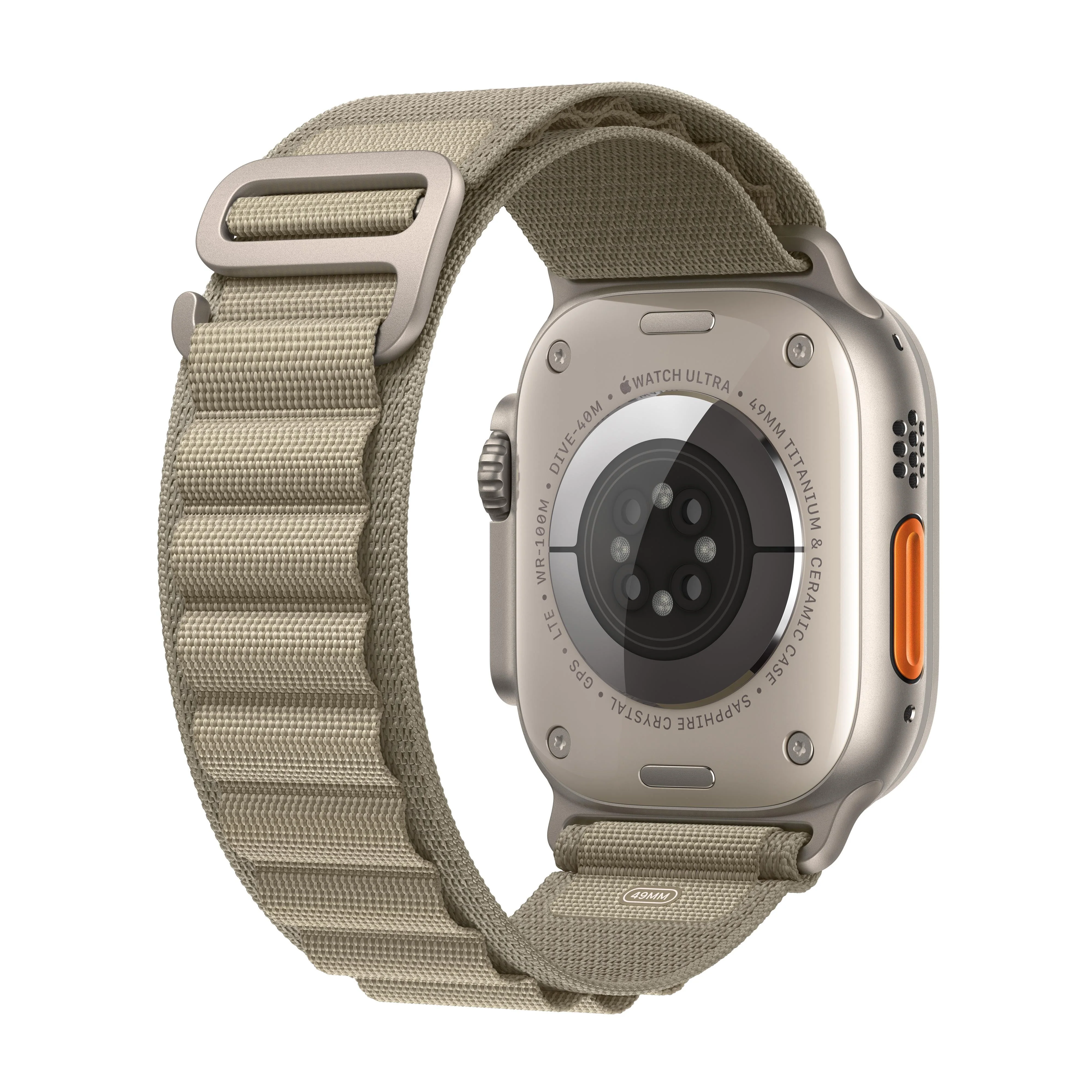 Apple Watch Ultra 2 GPS + Cellular 49mm Titanium Case with Olive Alpine Loop - Medium - Image 3