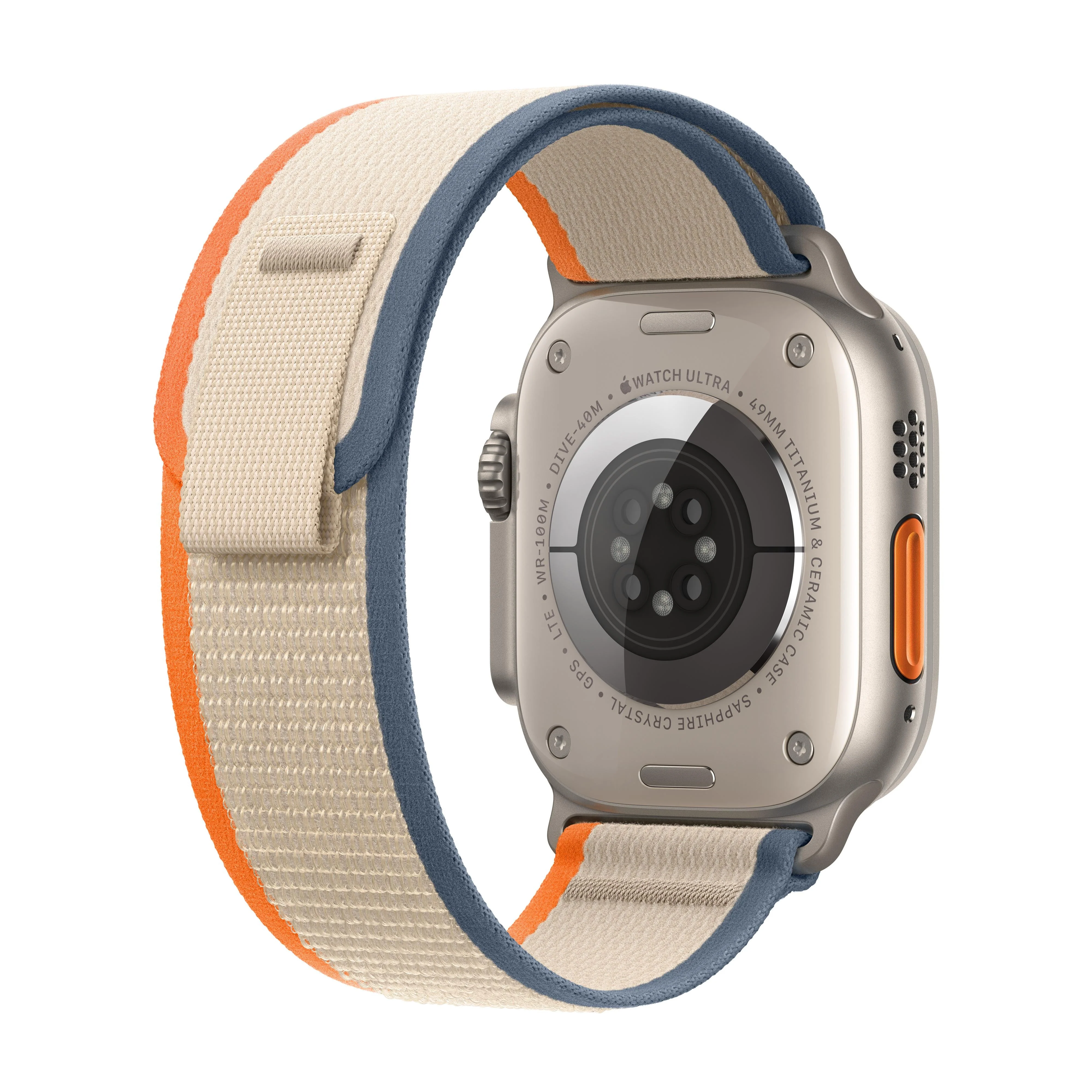 Apple Watch Ultra 2 GPS + Cellular 49mm Titanium Case with Orange/Beige Trail Loop - M/L - Image 3