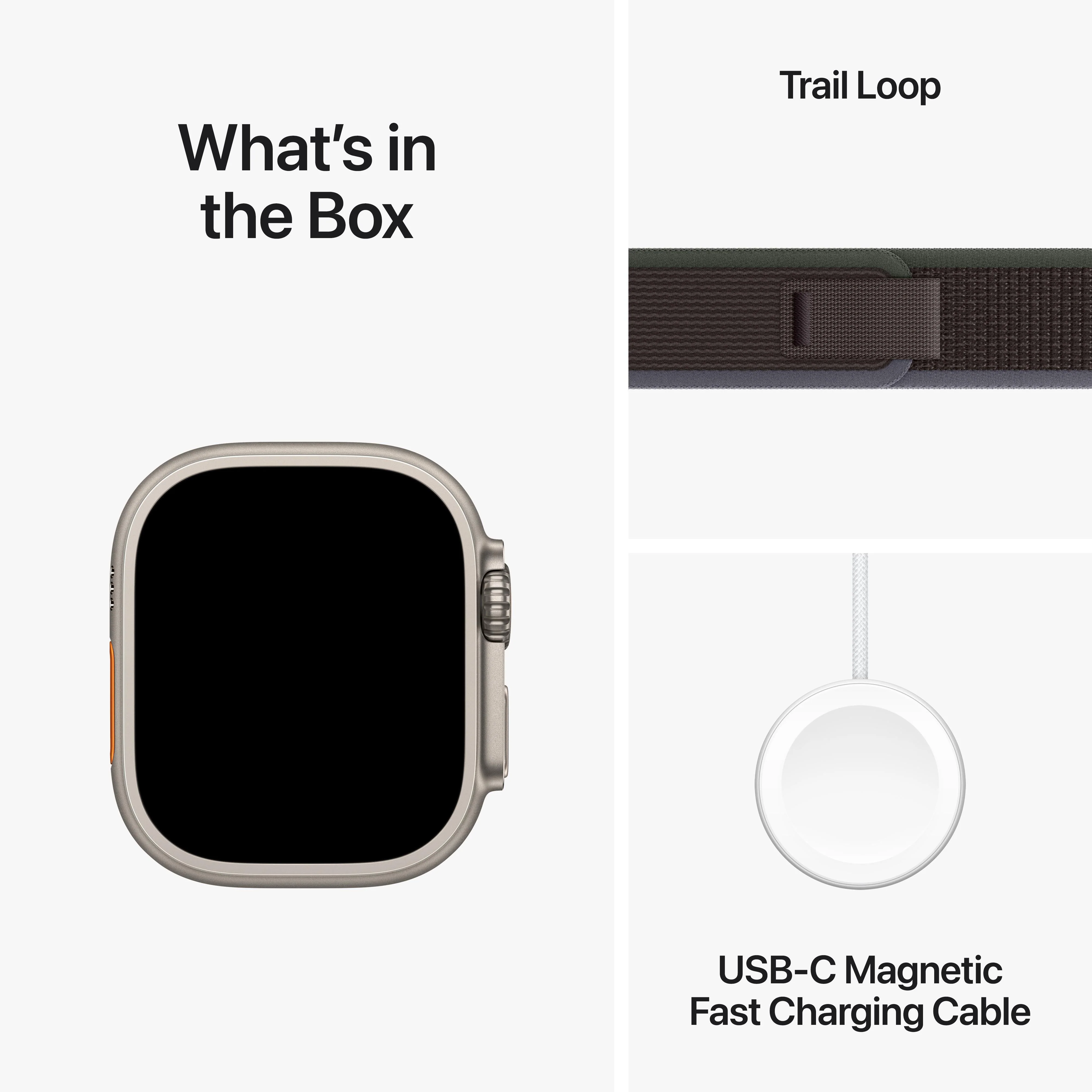 Apple Watch Ultra 2 GPS + Cellular 49mm Titanium Case with Blue/Black Trail Loop - M/L - Image 9