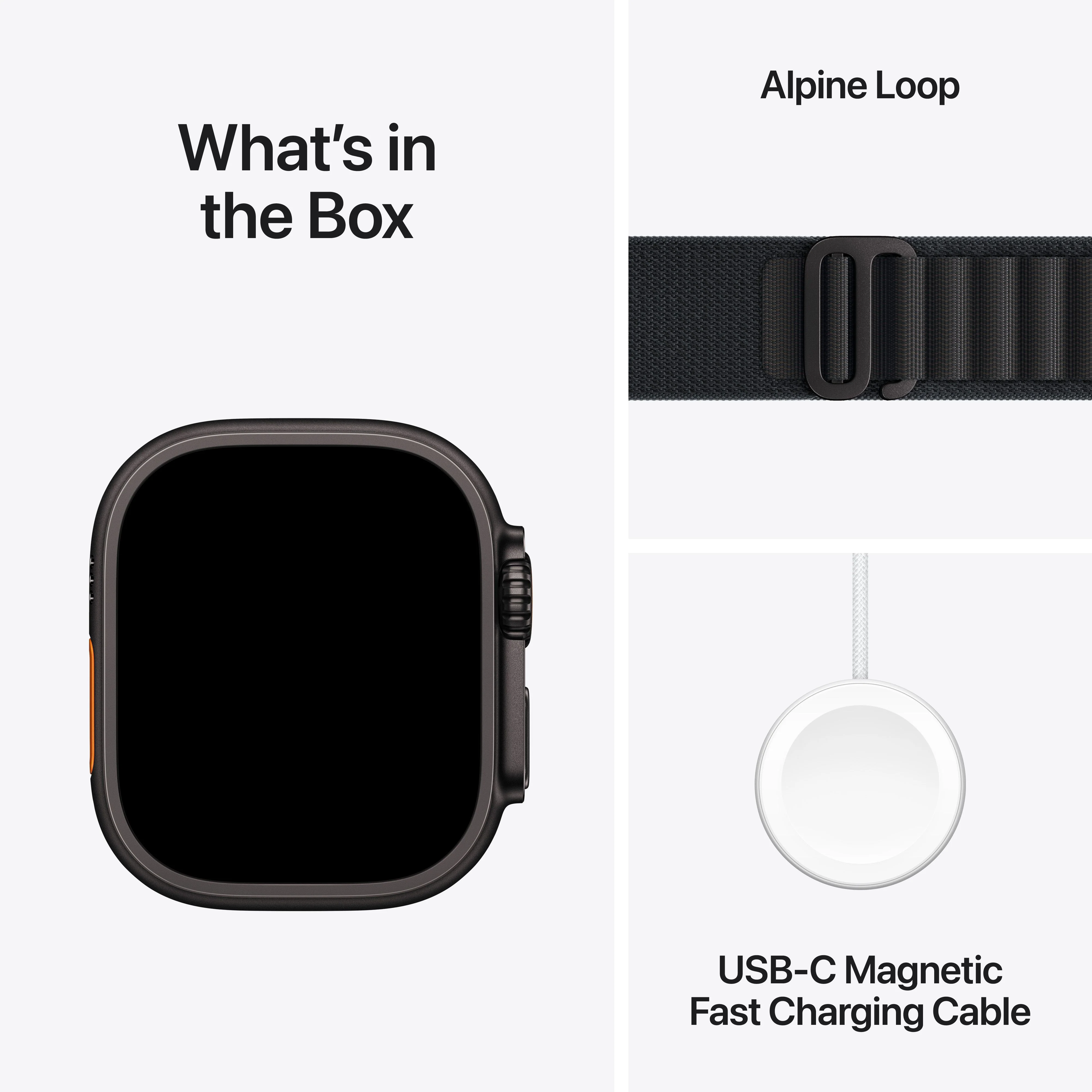 Apple Watch Ultra 3 GPS + Cellular 49mm Black Titanium Case with Black Alpine Loop - Medium - Image 7