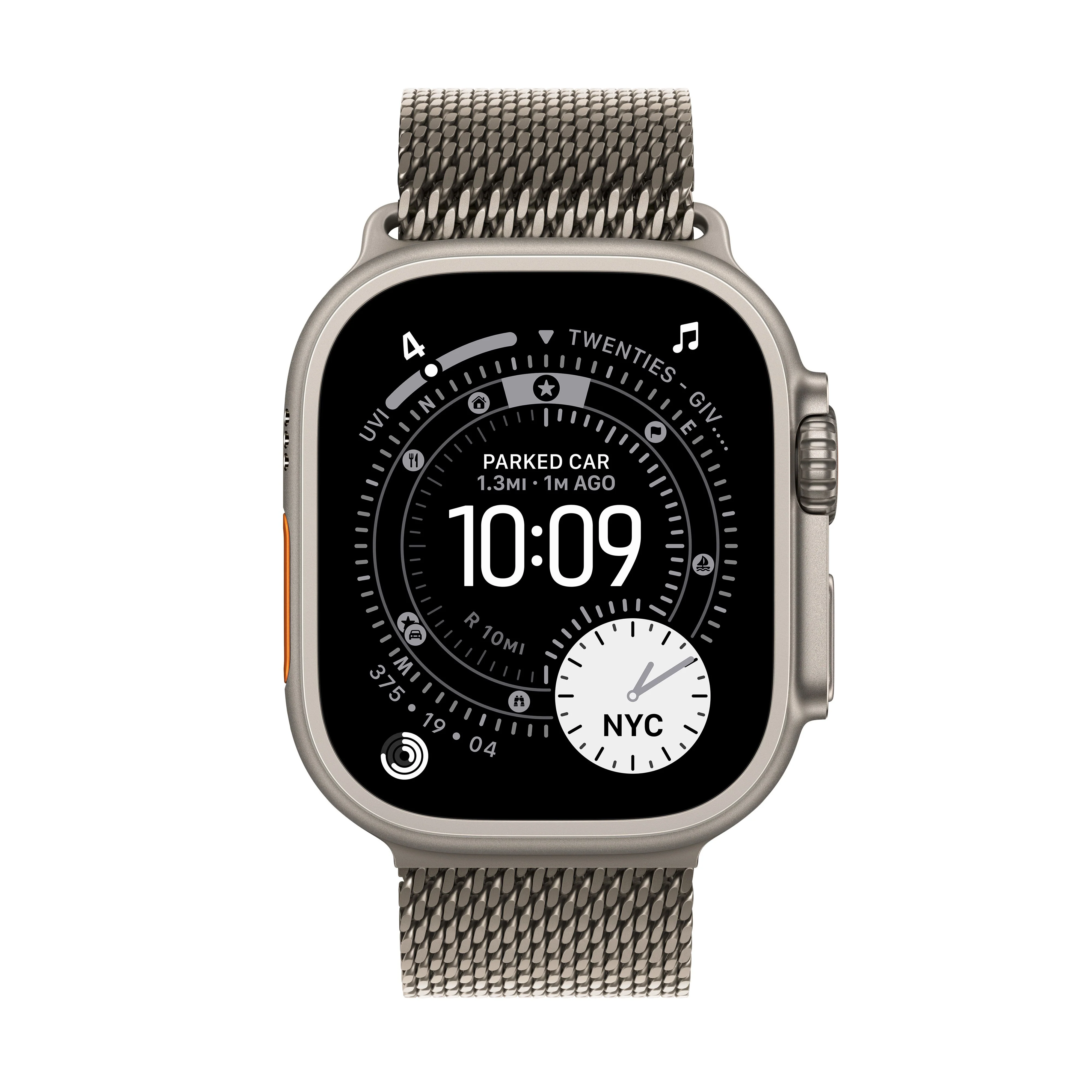 Apple Watch Ultra 3 GPS + Cellular 49mm Natural Titanium Case with Natural Titanium Milanese Loop - Large - Image 2