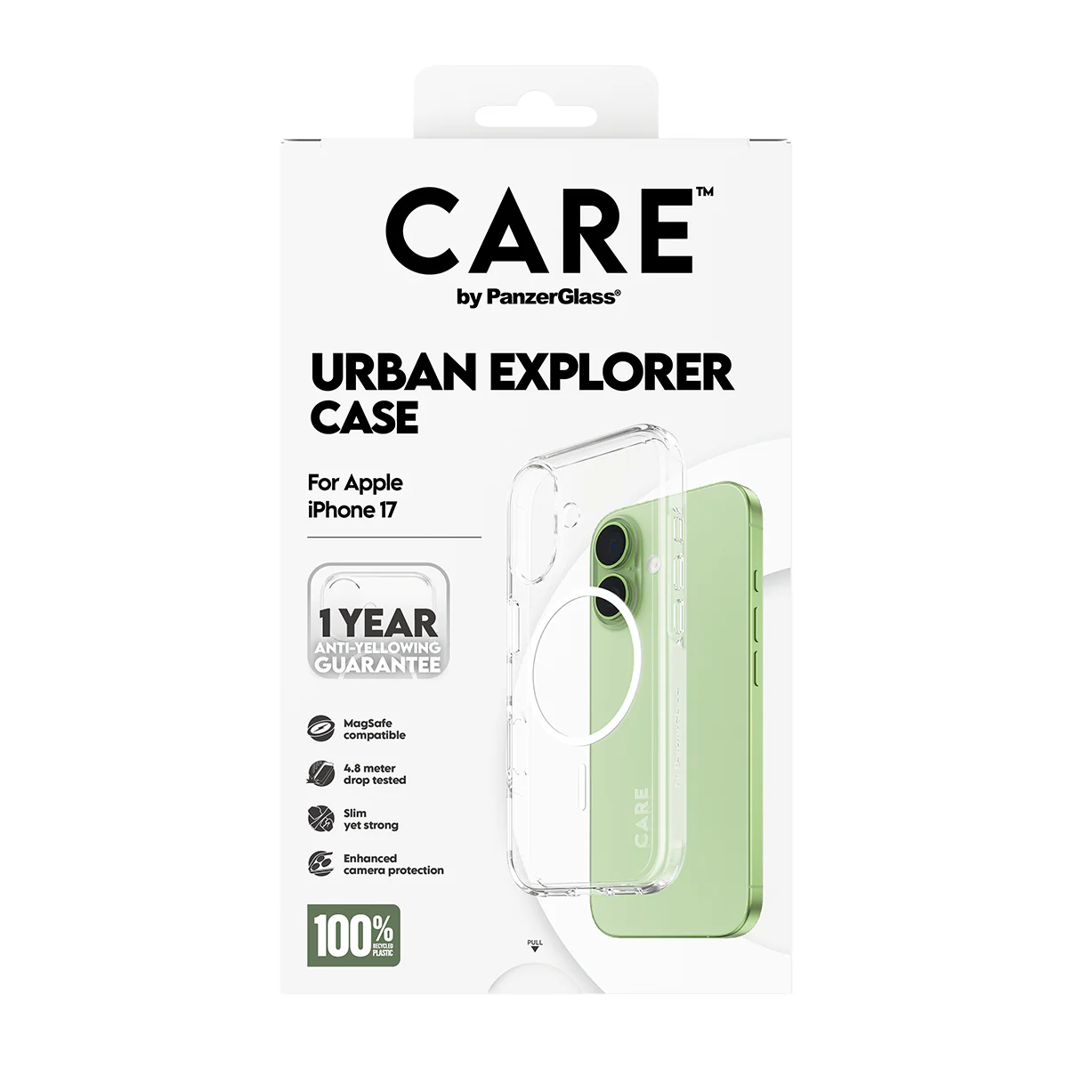 CARE by PanzerGlass® Flagship Case Transparent Urban Explorer with White MagSafe iPhone 17 - Image 4