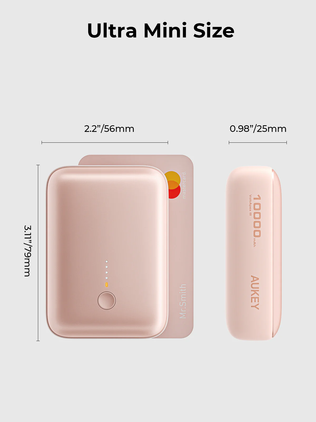 Aukey PB-Y55 22.5W Powerbank 10,000mAh (Pink) - Image 6