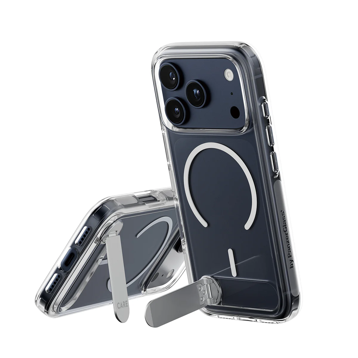 CARE by PanzerGlass® Feature Case Transparent with Kickstand & MagSafe iPhone 17 Pro