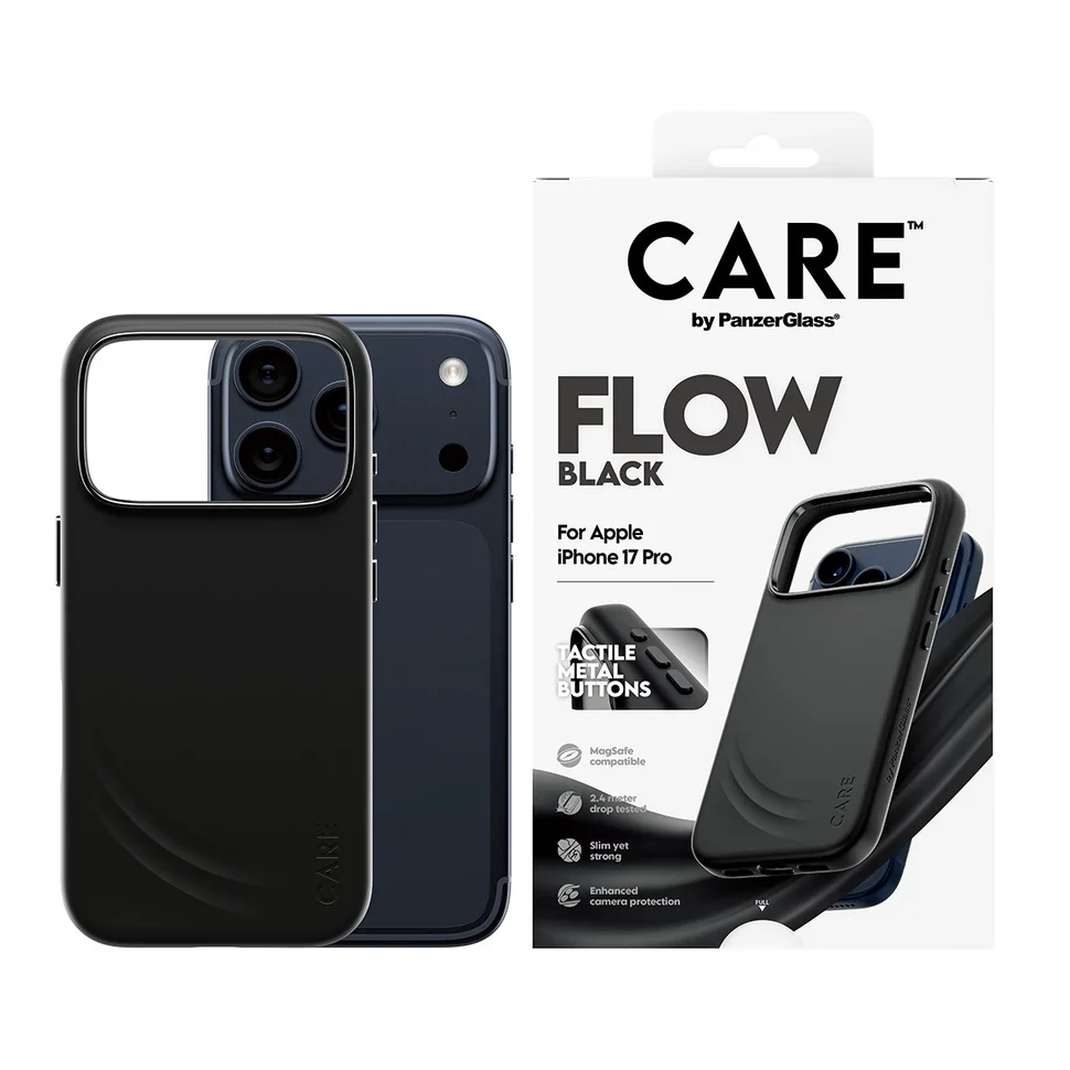 CARE by PanzerGlass® Feature FLOW Case Black with MagSafe iPhone 17 Pro - Image 3