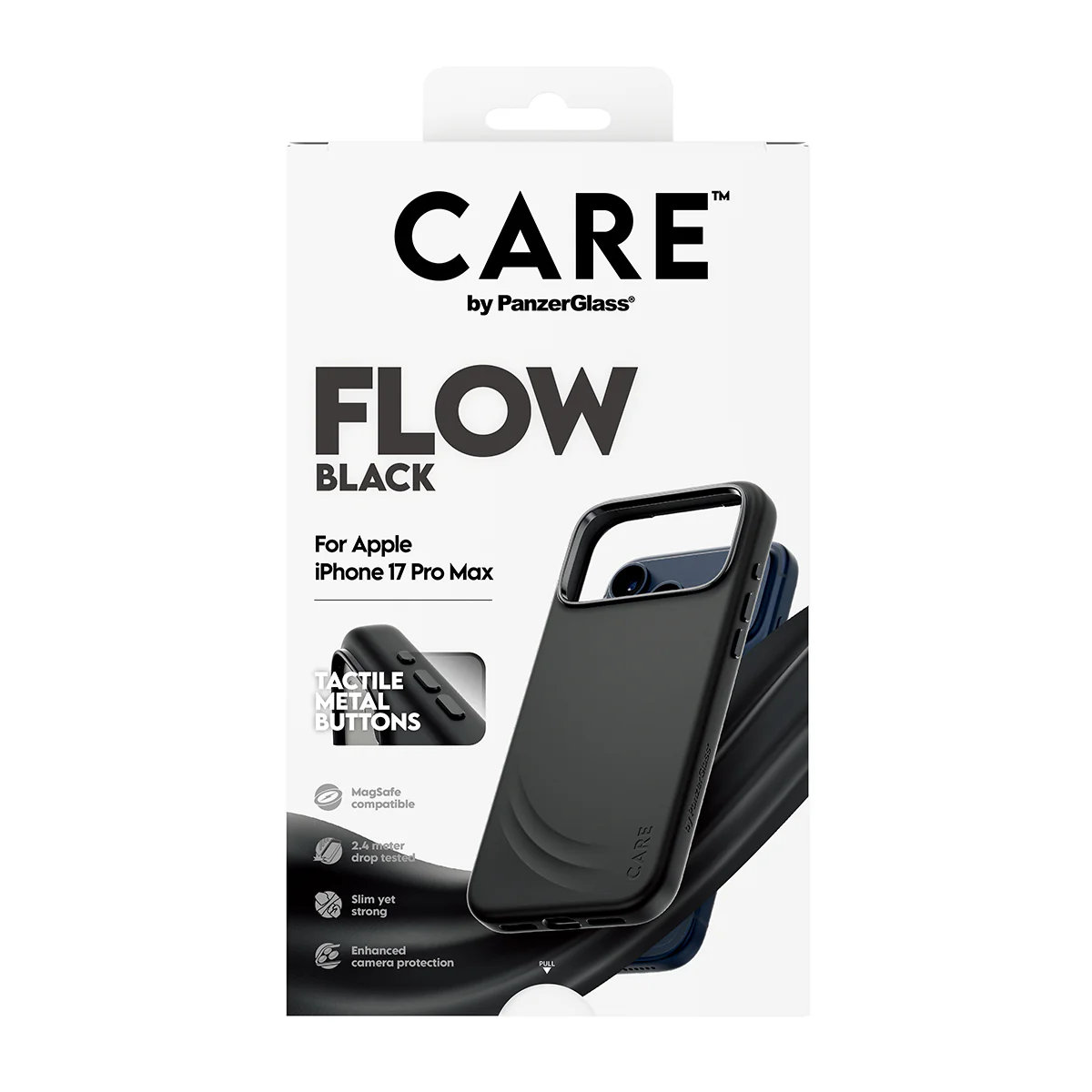 CARE by PanzerGlass® Feature FLOW Case Black with MagSafe iPhone 17 Pro Max - Image 4