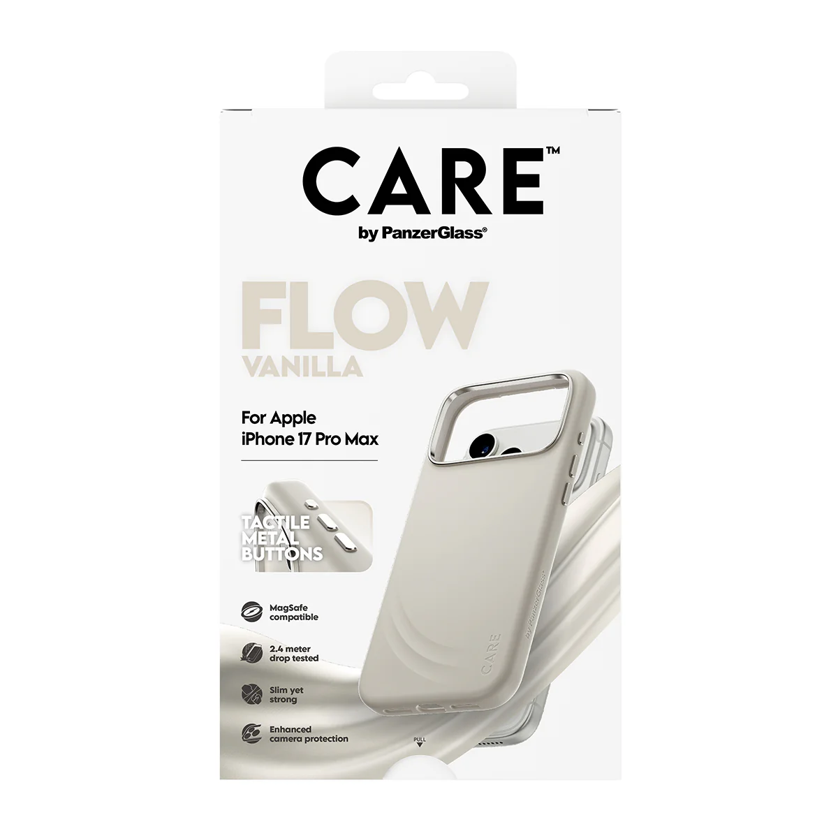 CARE by PanzerGlass® Feature FLOW Case Vanilla with MagSafe iPhone 17 Pro Max - Image 4