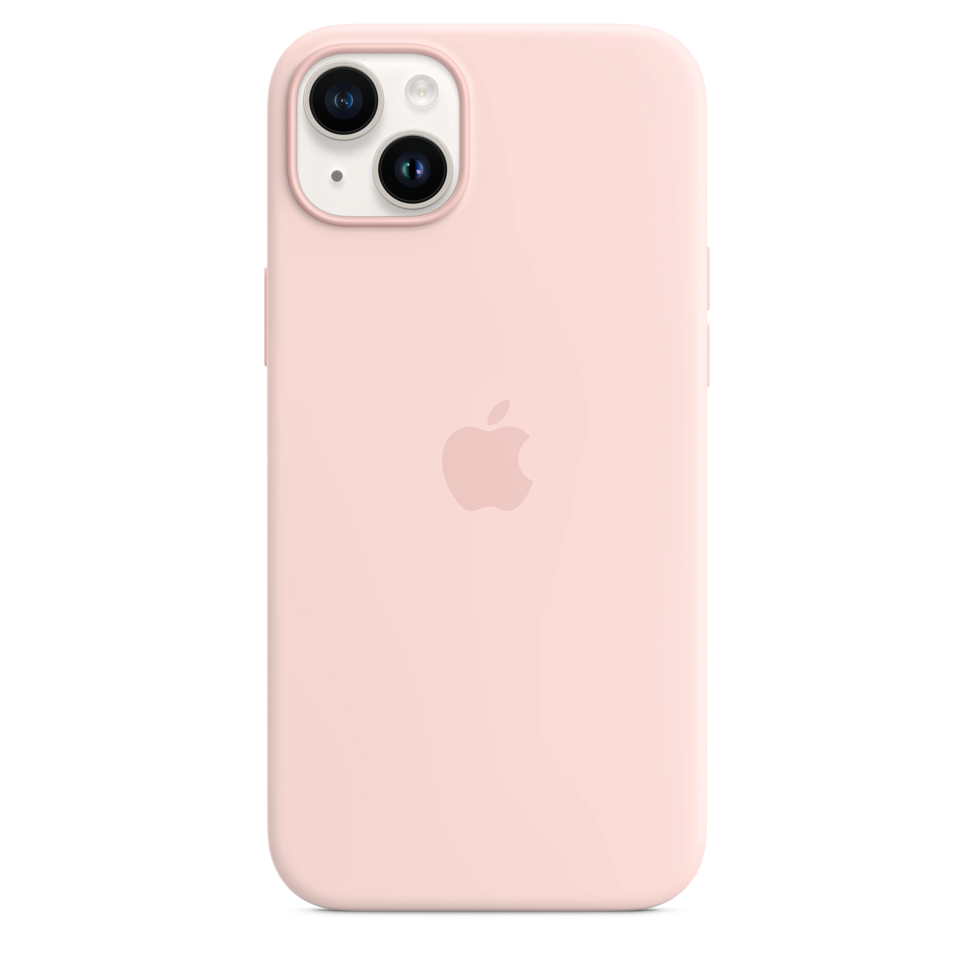iPhone 14 Plus Silicone Case with MagSafe - Chalk Pink - Image 4