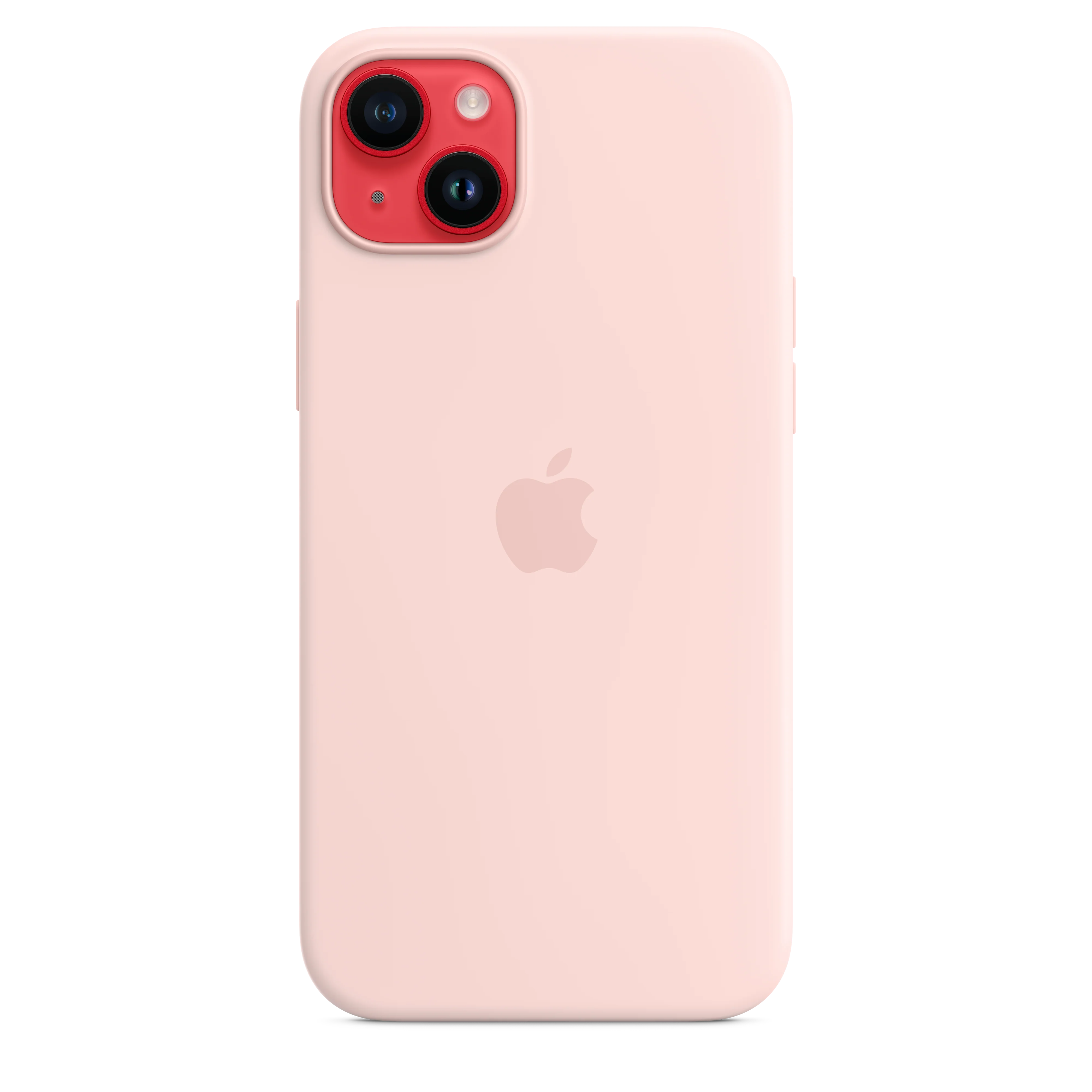 iPhone 14 Plus Silicone Case with MagSafe - Chalk Pink - Image 5