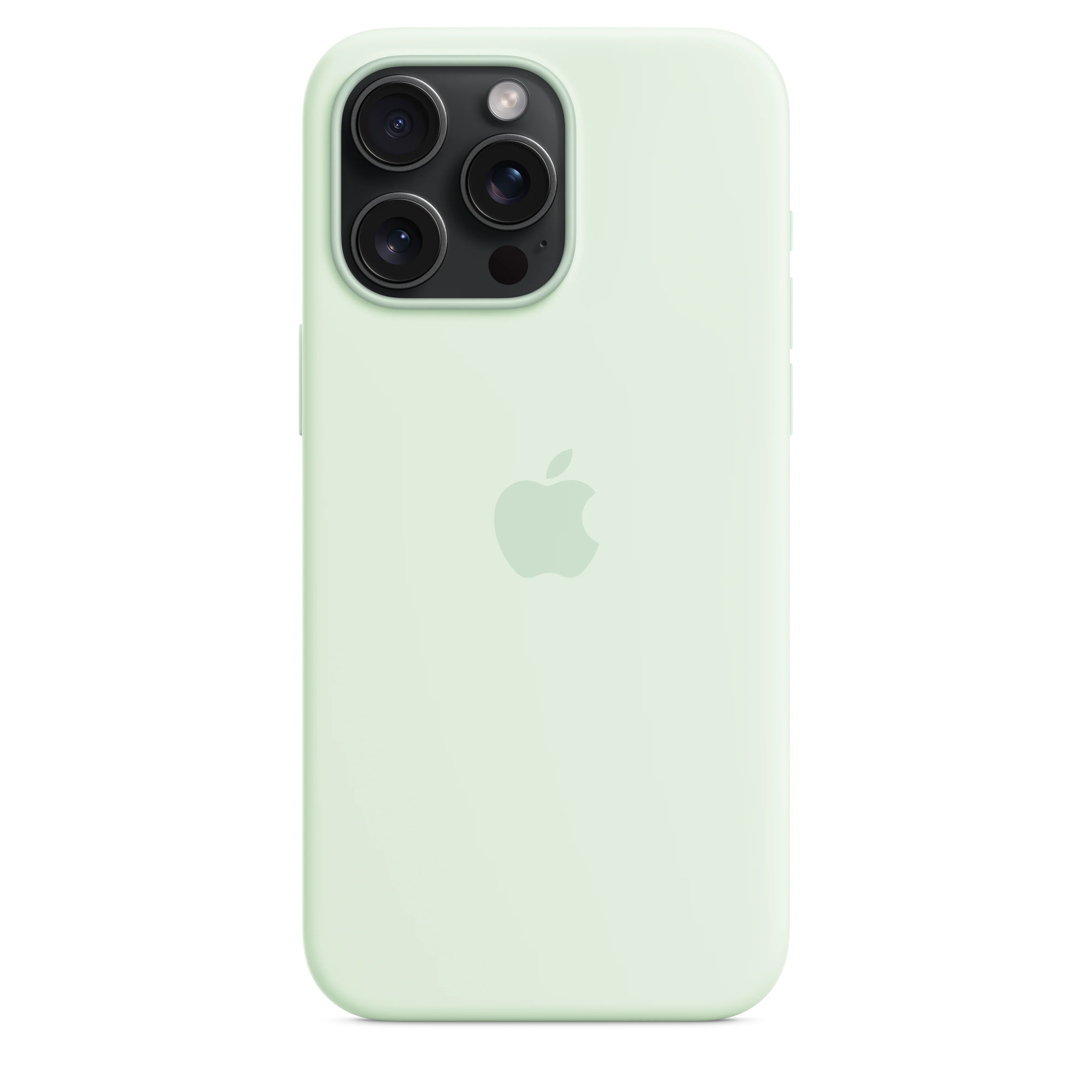 iPhone 15 Pro Max Silicone Case with MagSafe - Soft Mint - Image 4