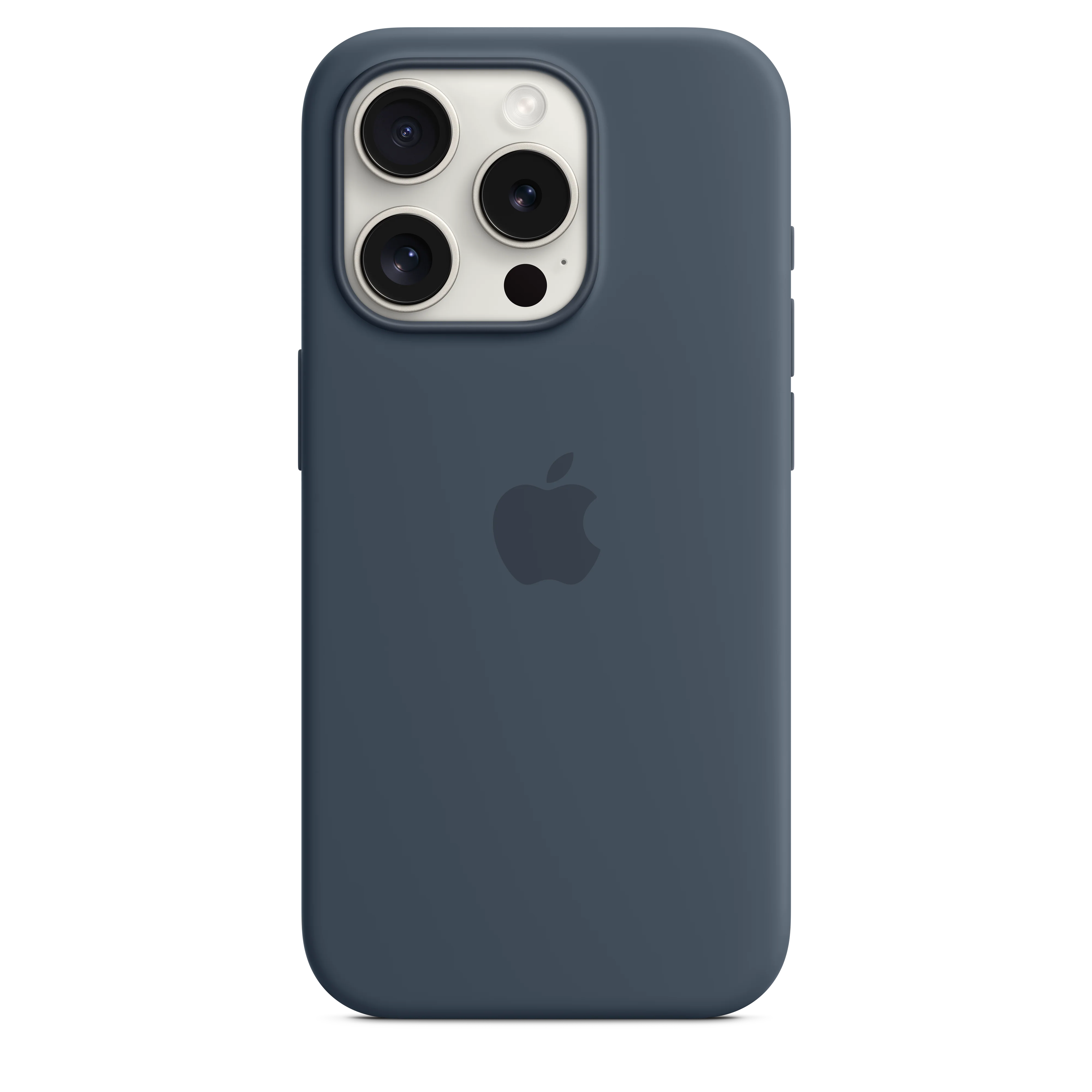 iPhone 15 Pro Silicone Case with MagSafe - Storm Blue - Image 3