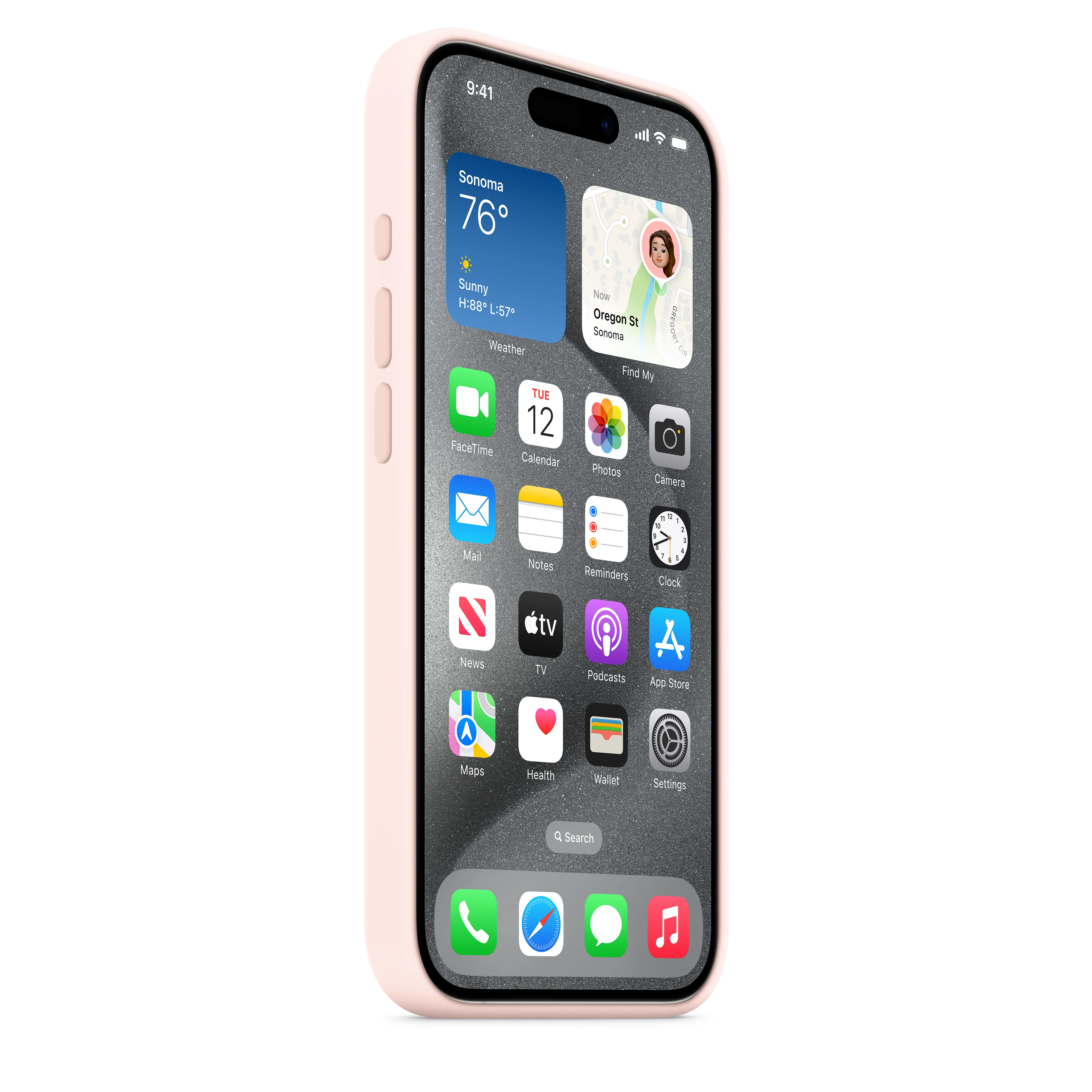 iPhone 15 Pro Silicone Case with MagSafe - Light Pink - Image 6