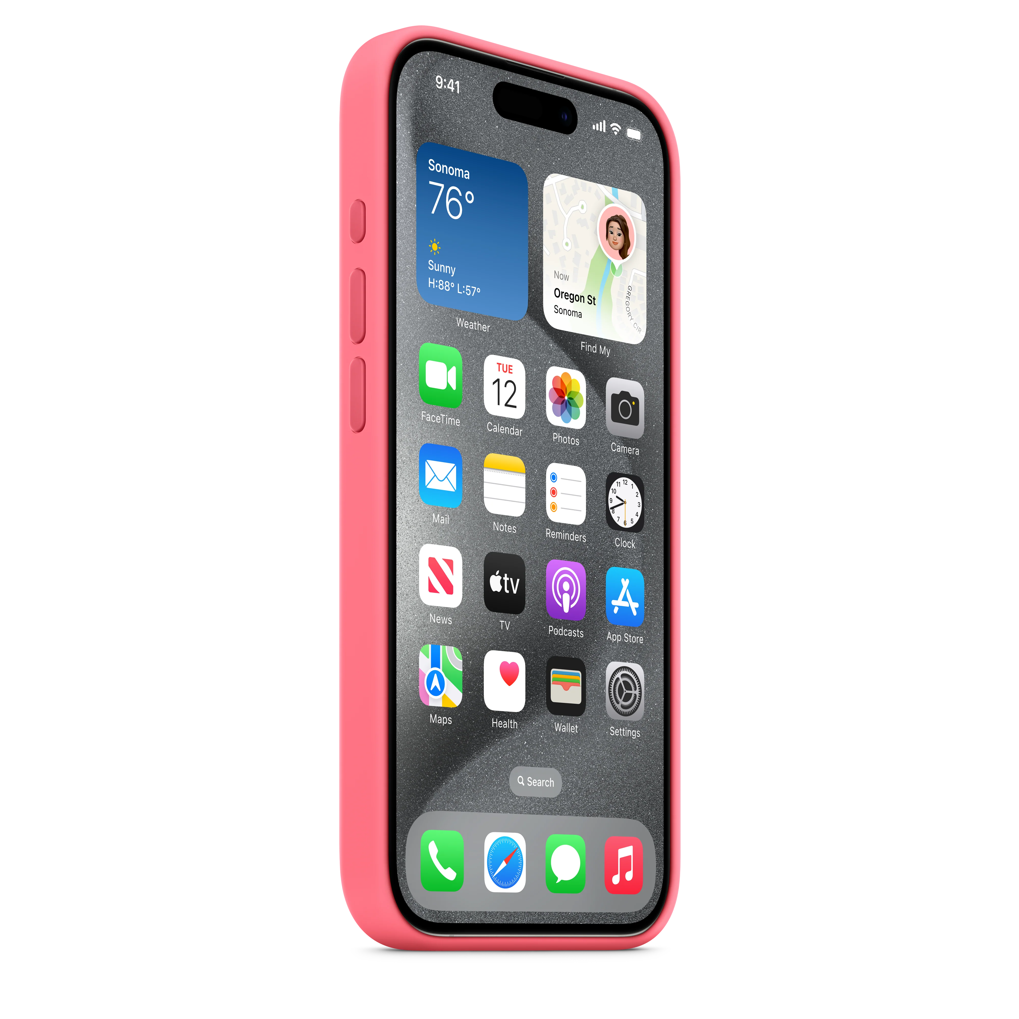 iPhone 15 Pro Silicone Case with MagSafe - Pink - Image 5