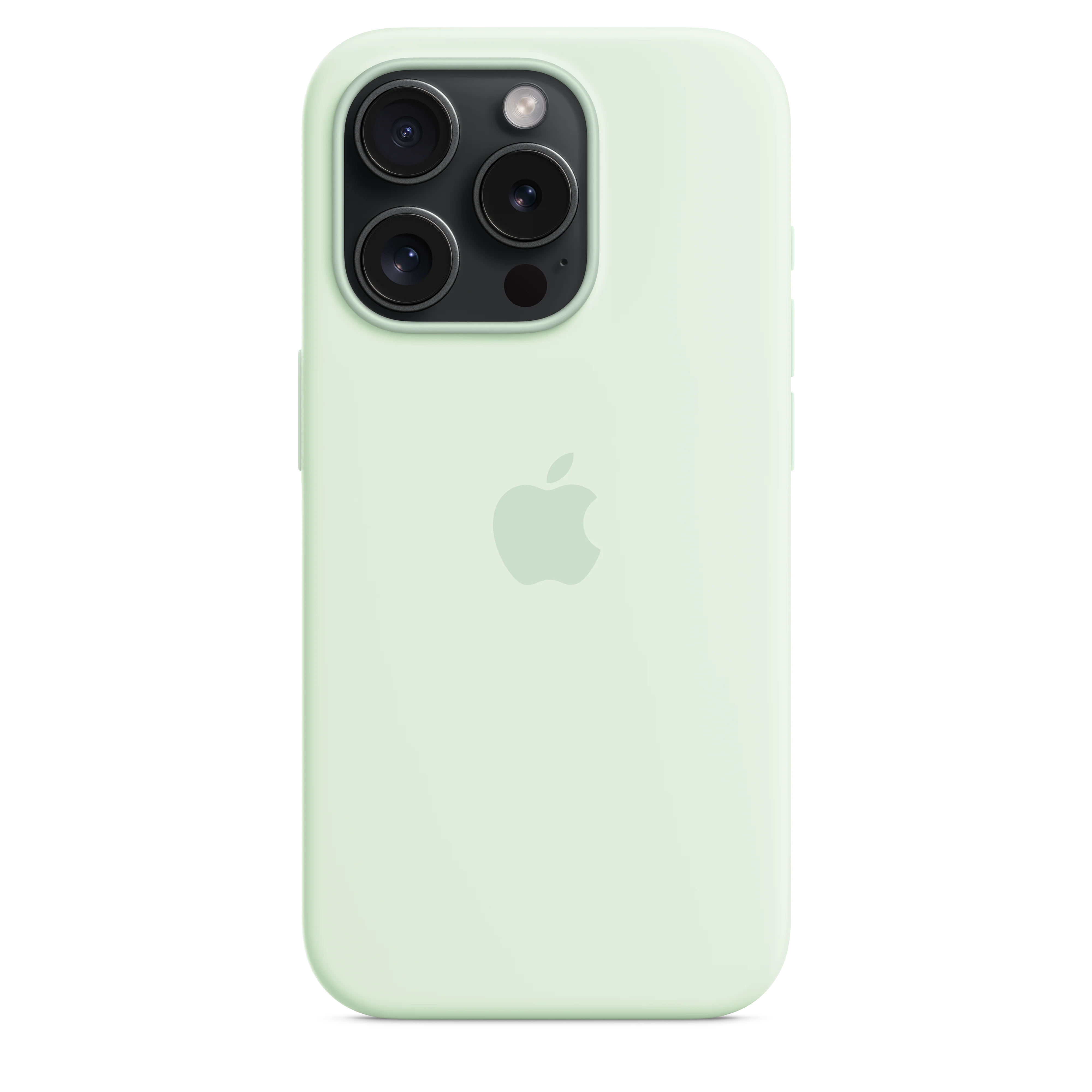 iPhone 15 Pro Silicone Case with MagSafe - Soft Mint - Image 4