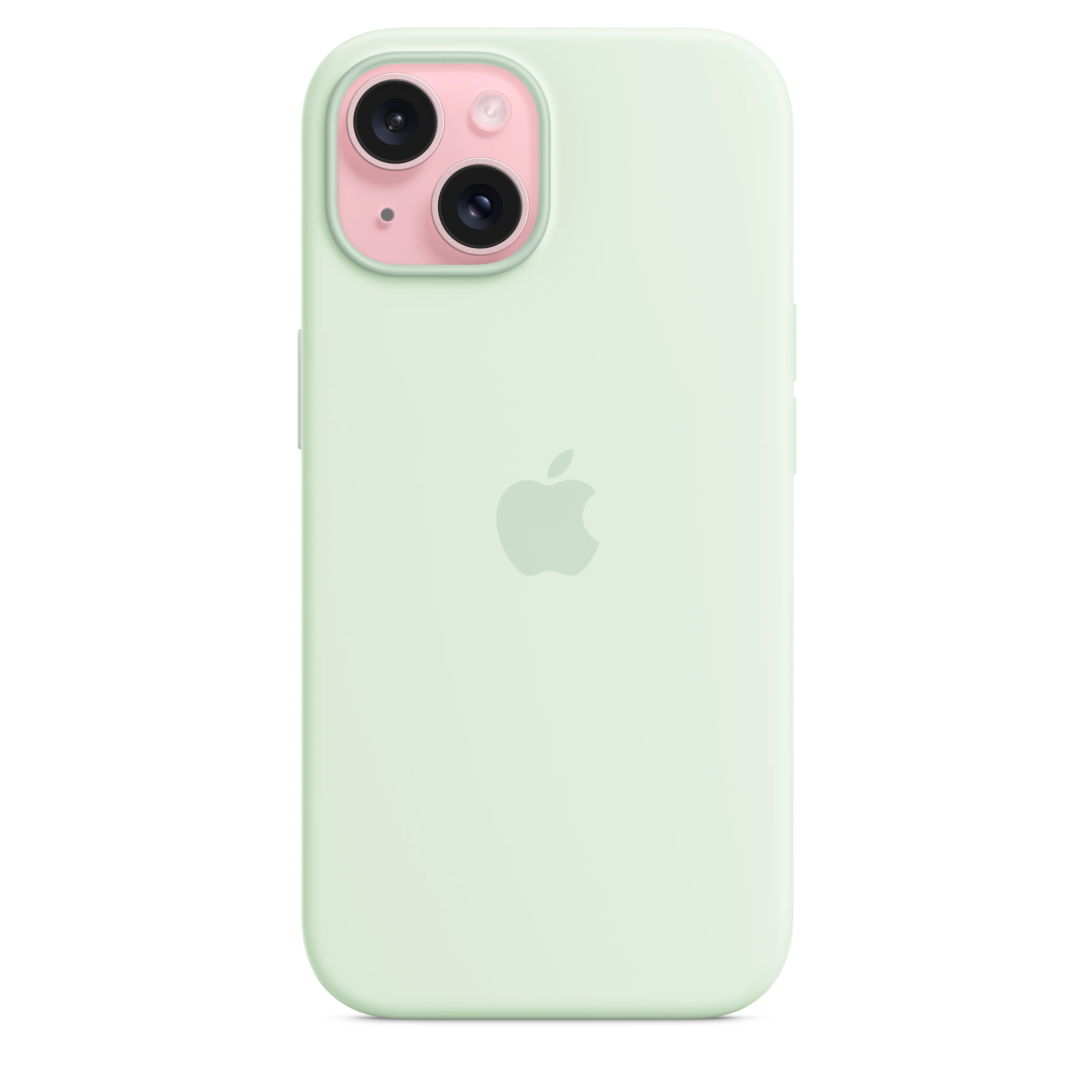 iPhone 15 Silicone Case with MagSafe - Soft Mint - Image 2