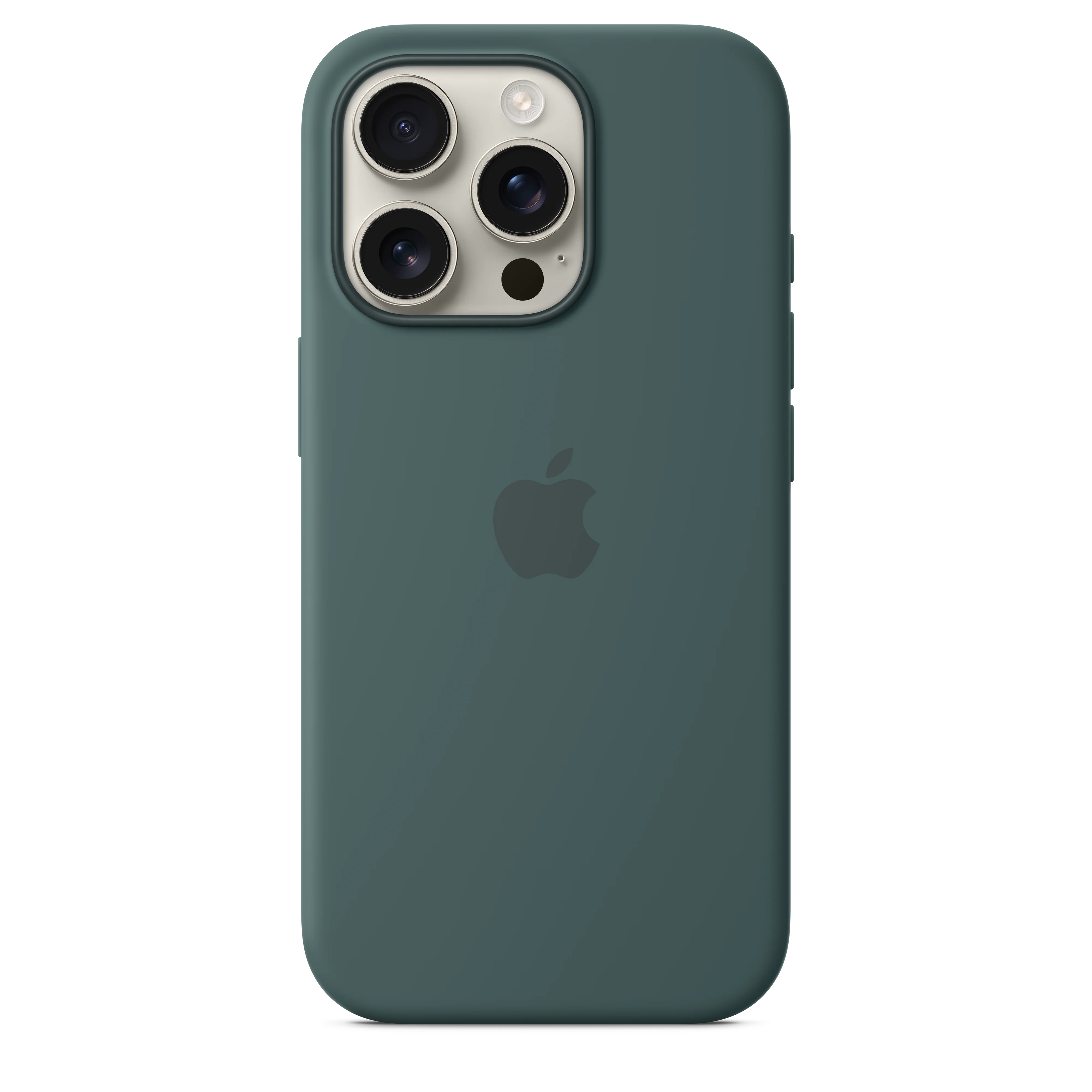 iPhone 16 Pro Silicone Case with MagSafe - Lake Green - Image 2