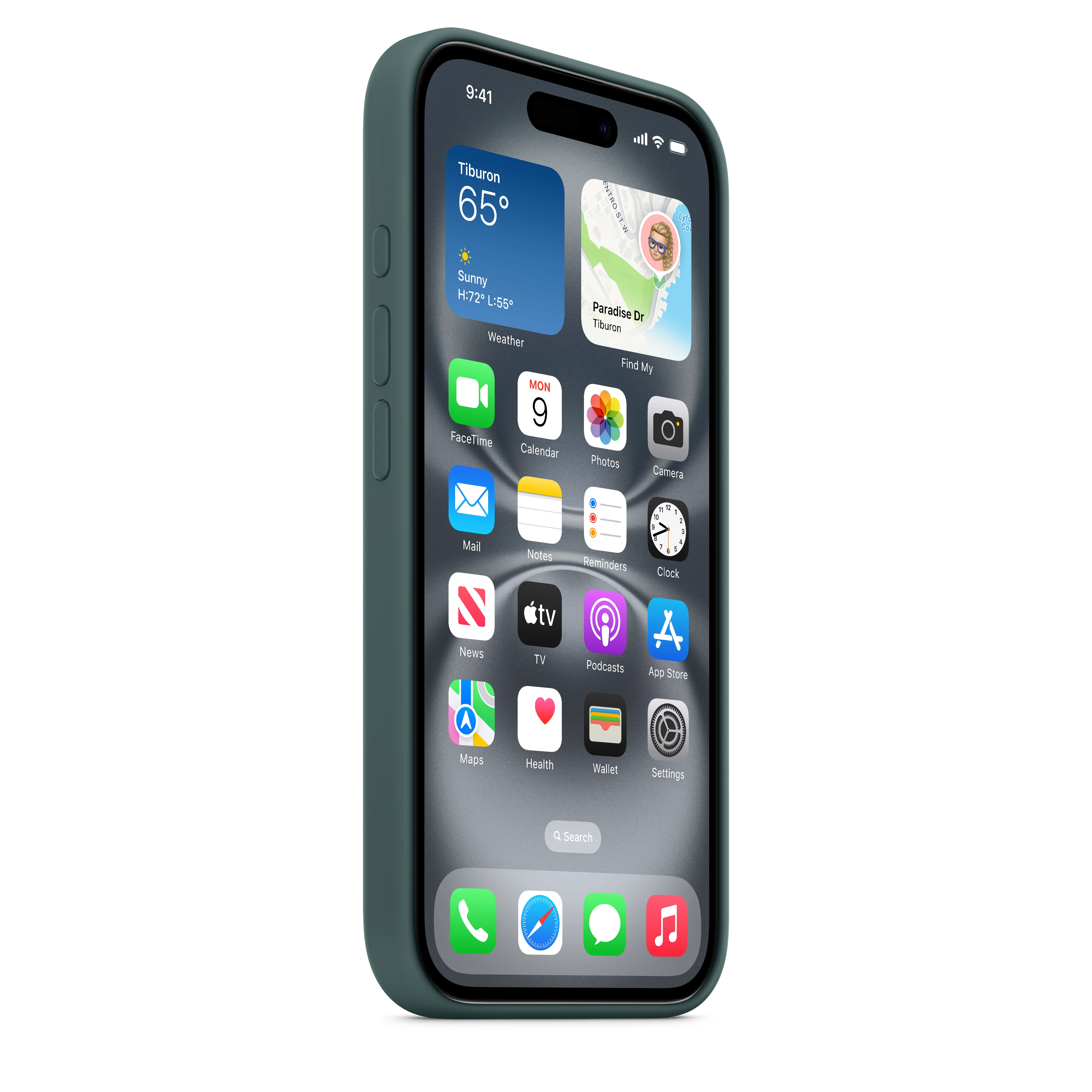 iPhone 16 Silicone Case with MagSafe - Lake Green - Image 5