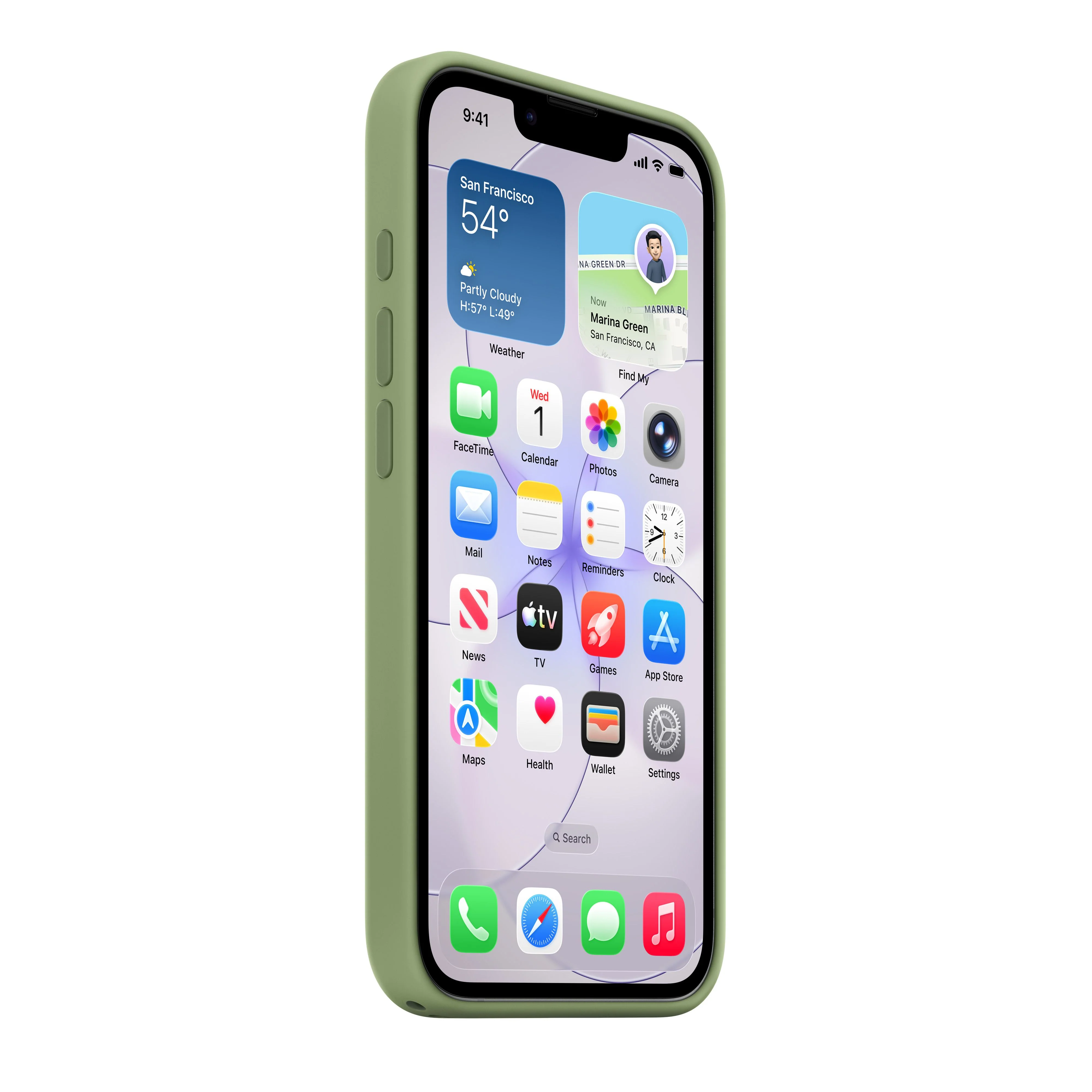 iPhone 17e Silicone Case with MagSafe – Light Moss - Image 4