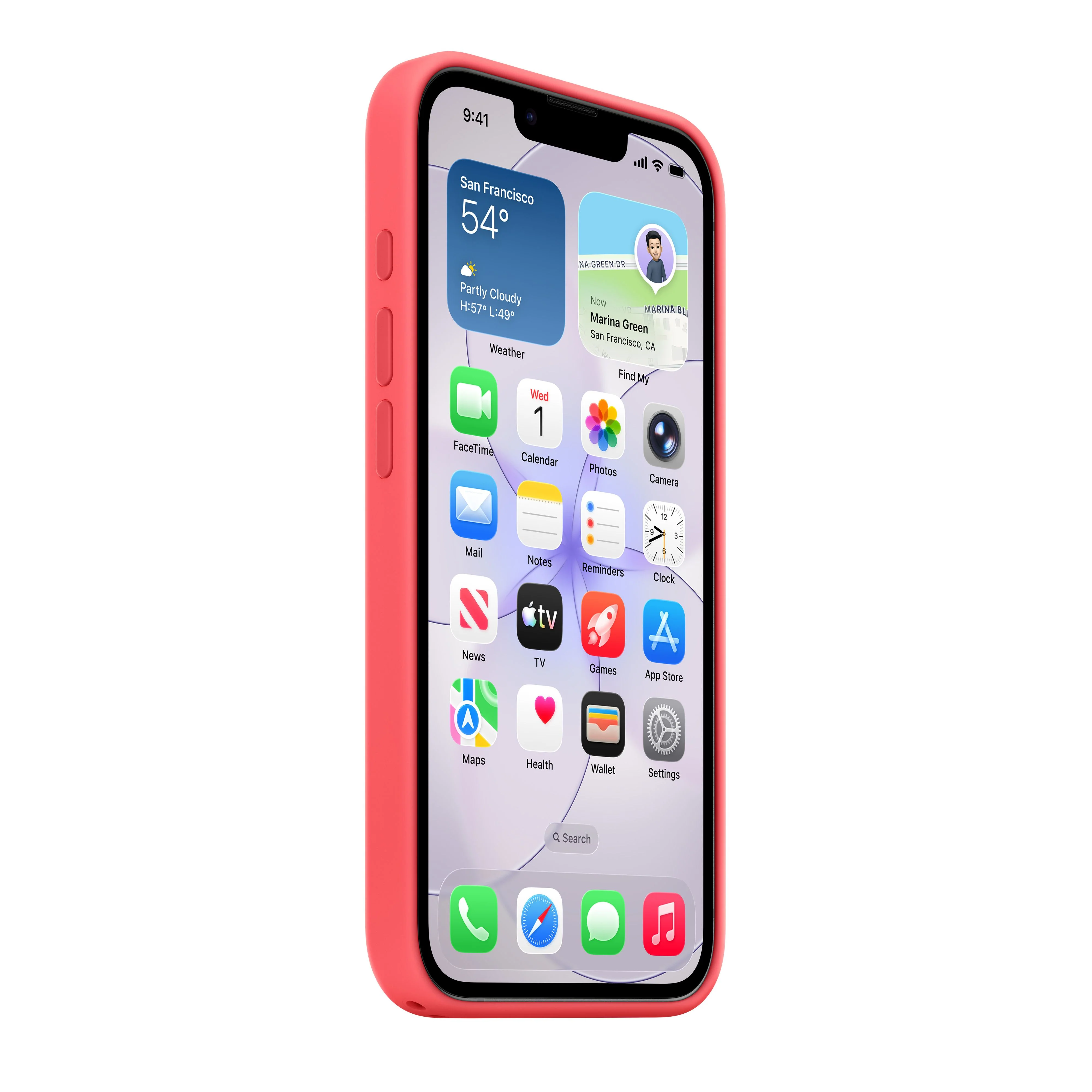 iPhone 17e Silicone Case with MagSafe – Bright Guava - Image 4