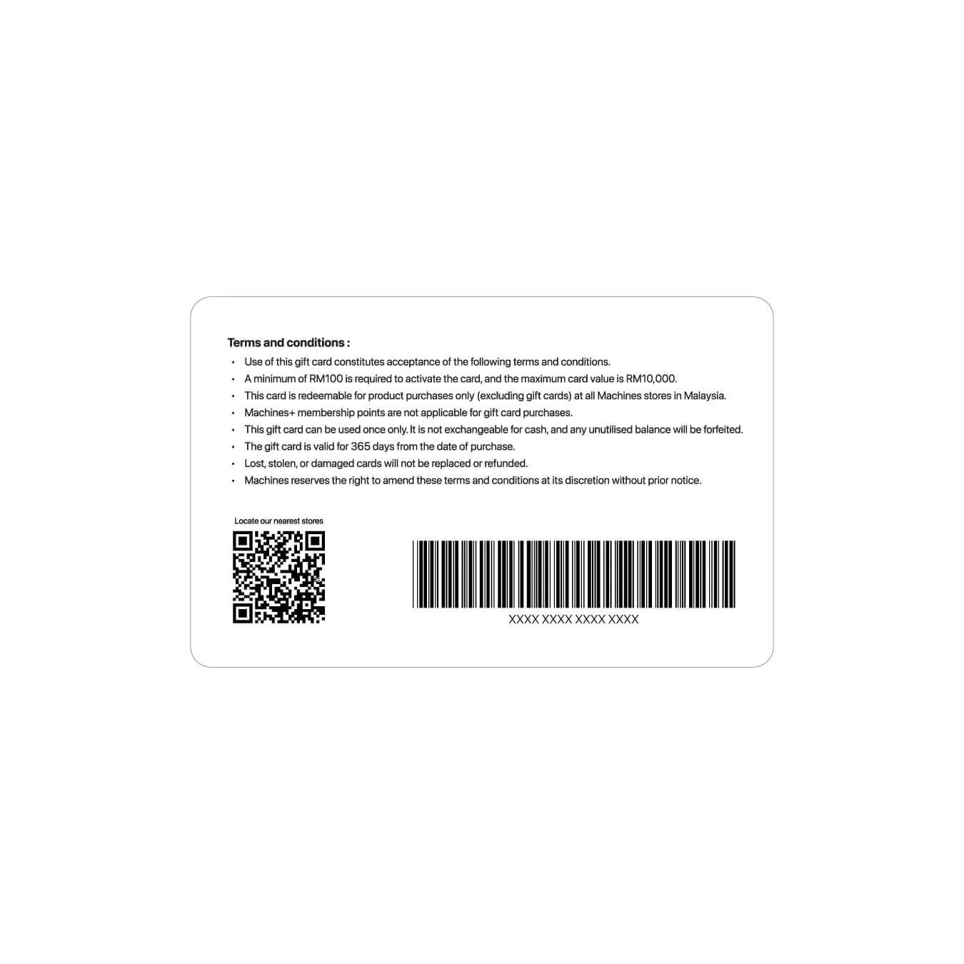 Machines Physical Gift Card - RM500 - Image 2