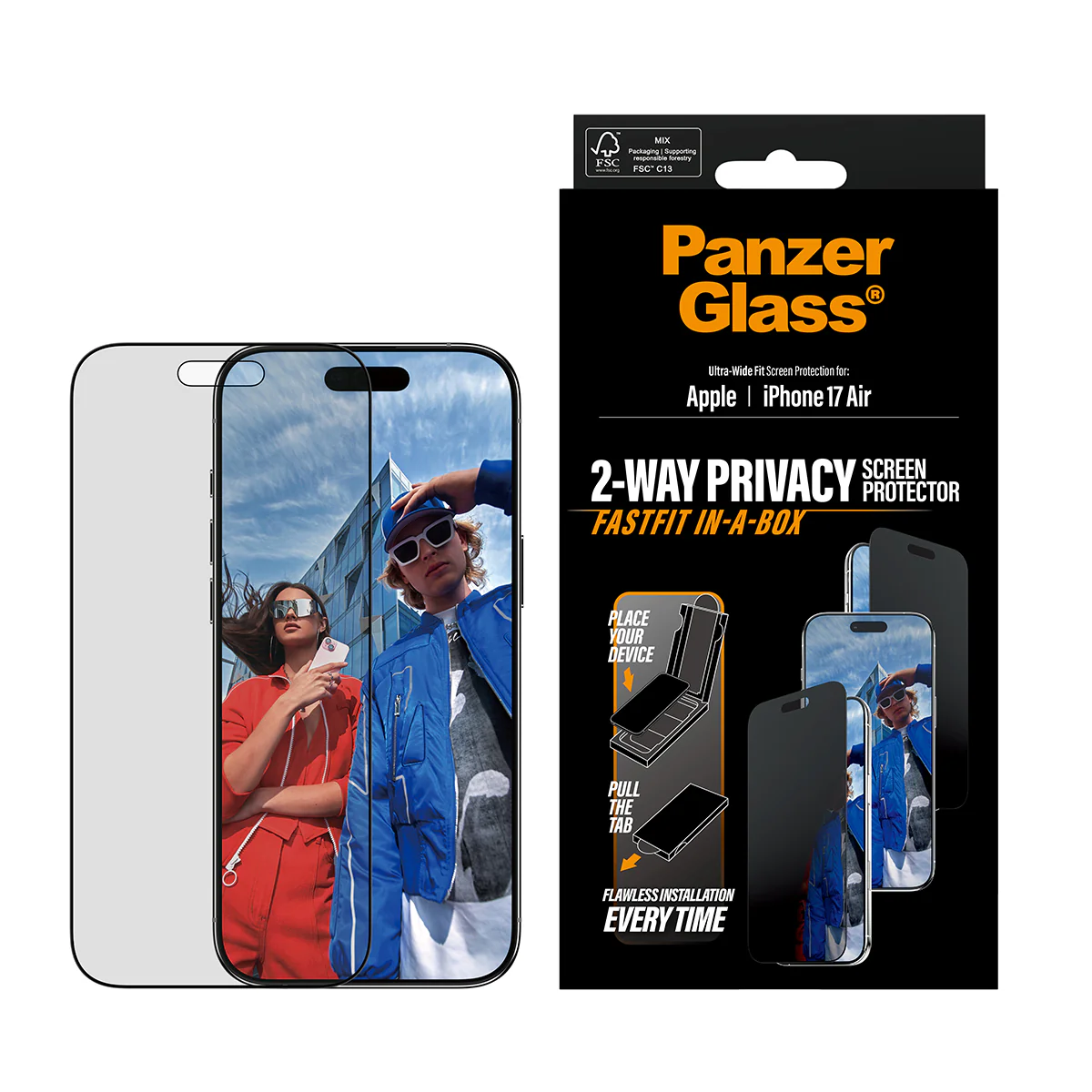 PanzerGlass UWF Glass for iPhone Air (Privacy) - Image 2